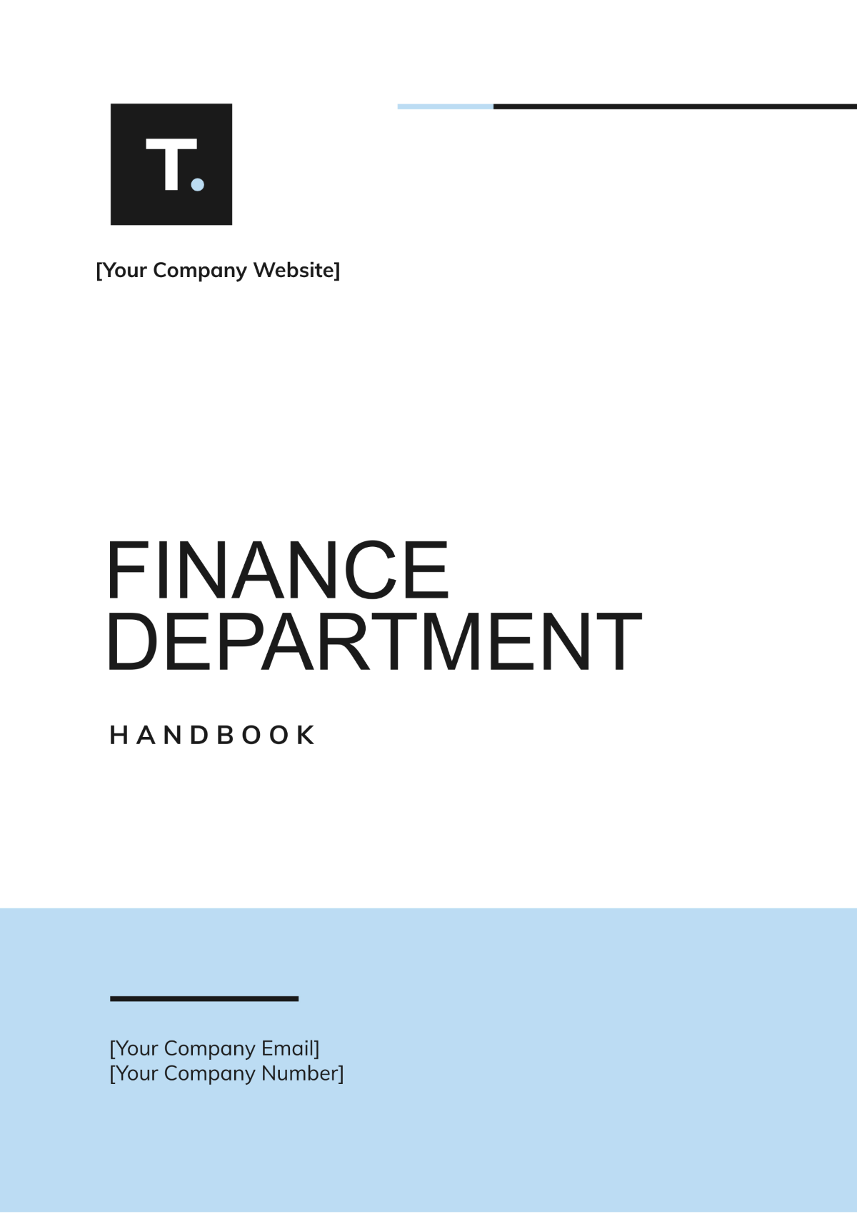 Printable Finance Department Handbook Template