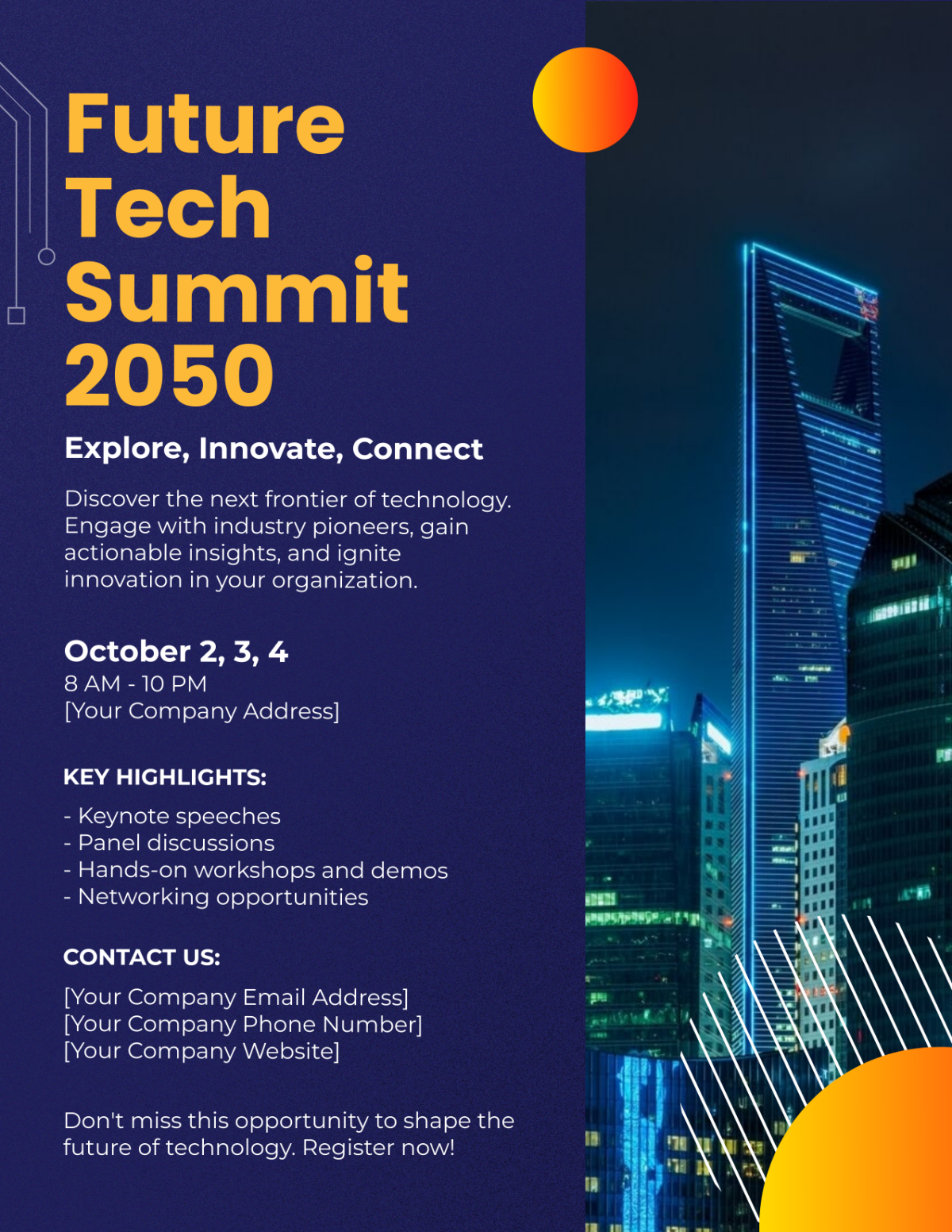 Free Conference Announcement Flyer Template to Edit Online Free Conference Announcement Flyer Template to Edit Online