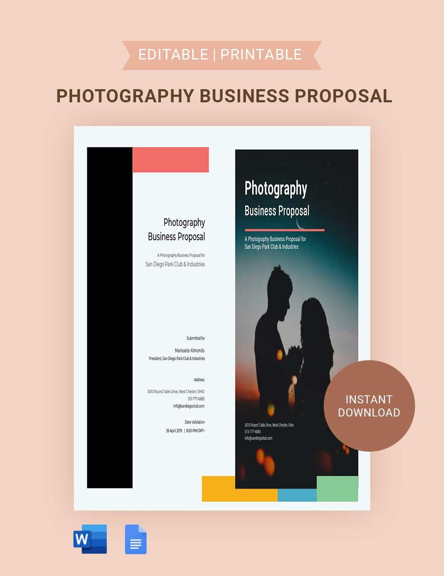 Photography Business Proposal Template in Pages, PDF, Word, Google Docs - Download | Template.net Photography Business Proposal Template in Pages, PDF, Word, Google Docs - Download | Template.net