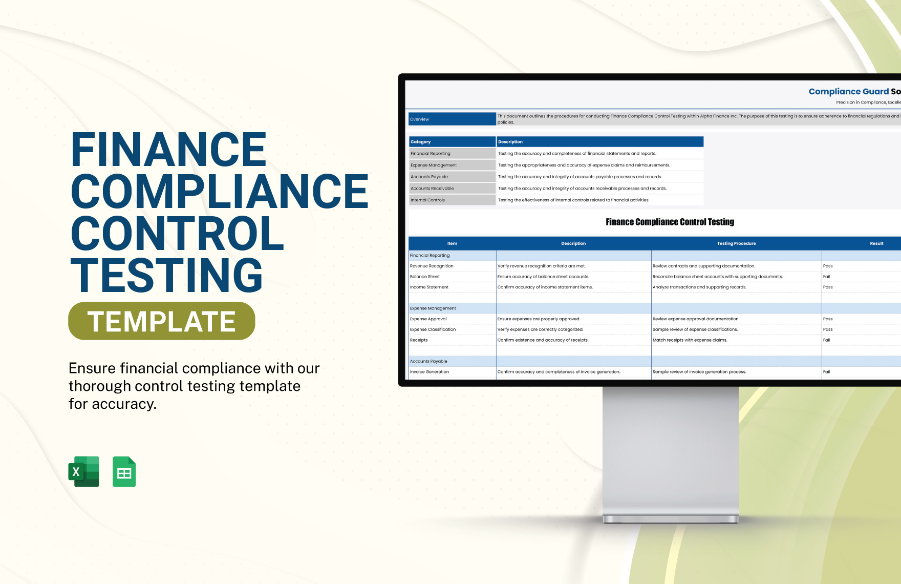 Finance Compliance Control Testing Template Finance Compliance Control Testing Template