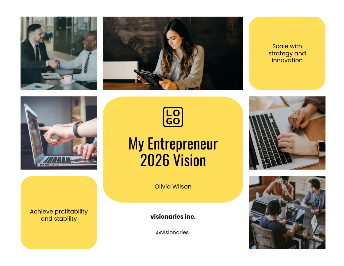 Free Entrepreneur Vision Board Template to Edit Online Free Entrepreneur Vision Board Template to Edit Online