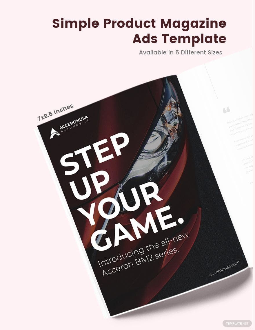 Simple Product Magazine Ads Template in PSD, InDesign, Word, Publisher, Pages, Google Docs - Download | Template.net Simple Product Magazine Ads Template in PSD, InDesign, Word, Publisher, Pages, Google Docs - Download | Template.net