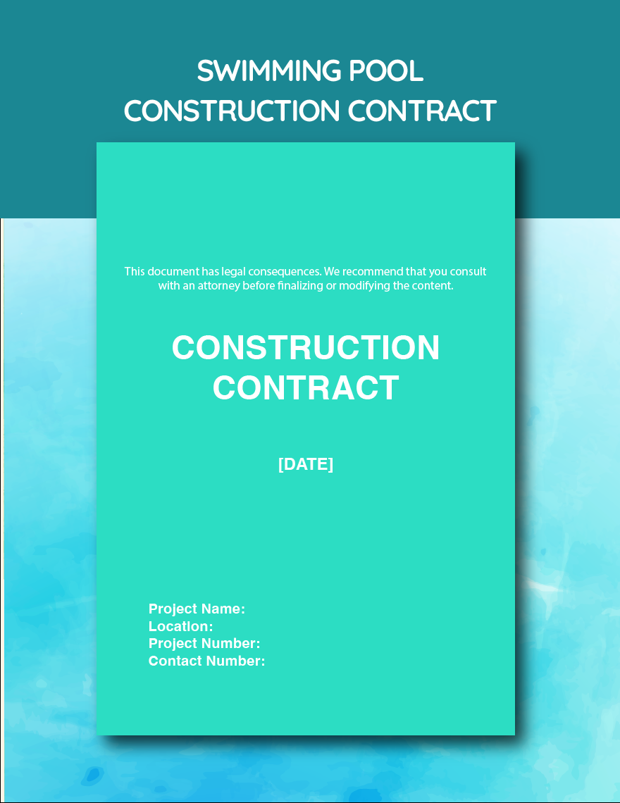 Swimming Pool Construction Contract Template in Pages, Word, Google Docs, PDF - Download | Template.net Swimming Pool Construction Contract Template in Pages, Word, Google Docs, PDF - Download | Template.net