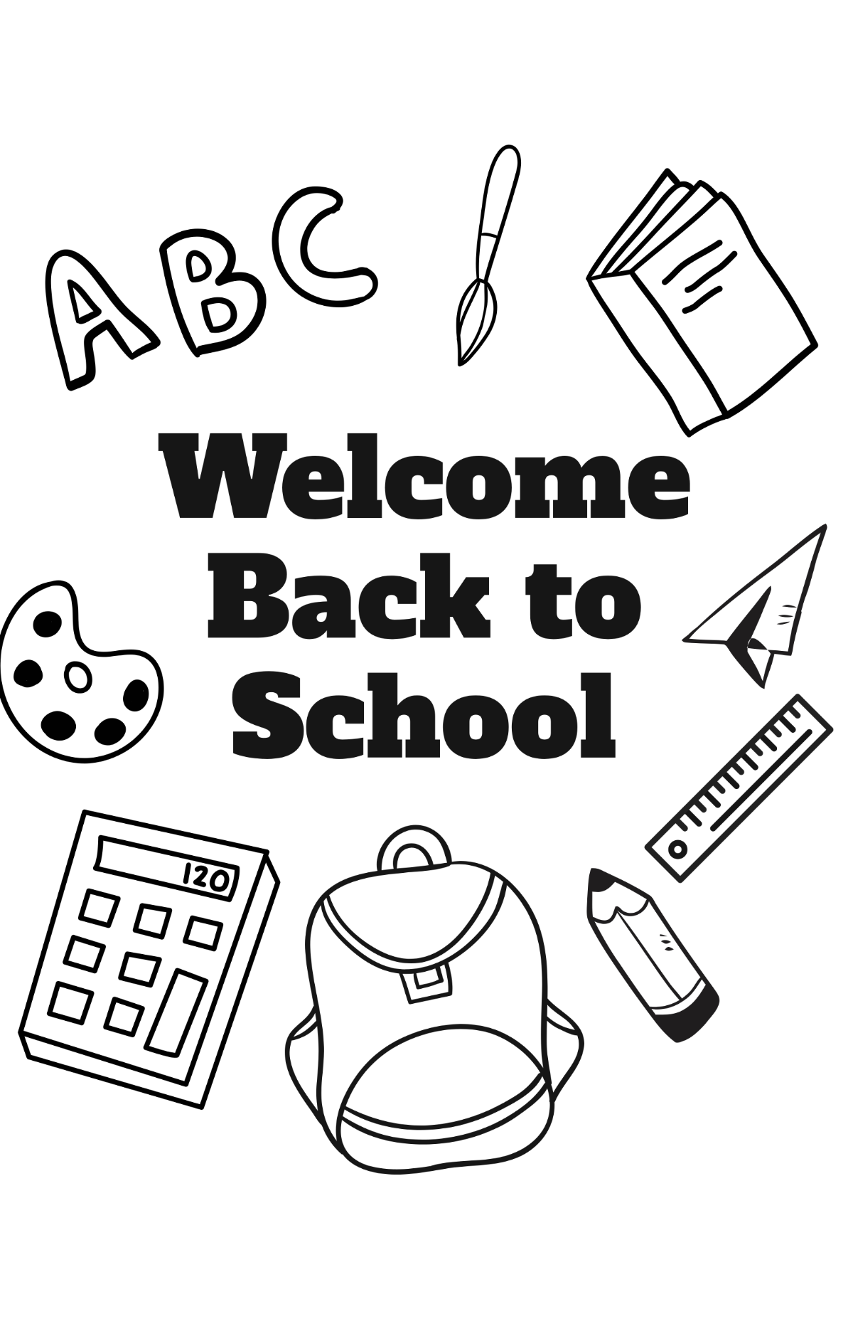Free Back to School Coloring Poster Template to Edit Online Free Back to School Coloring Poster Template to Edit Online