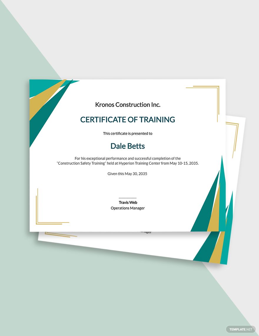 Construction Safety Training Certificate Template Construction Safety Training Certificate Template