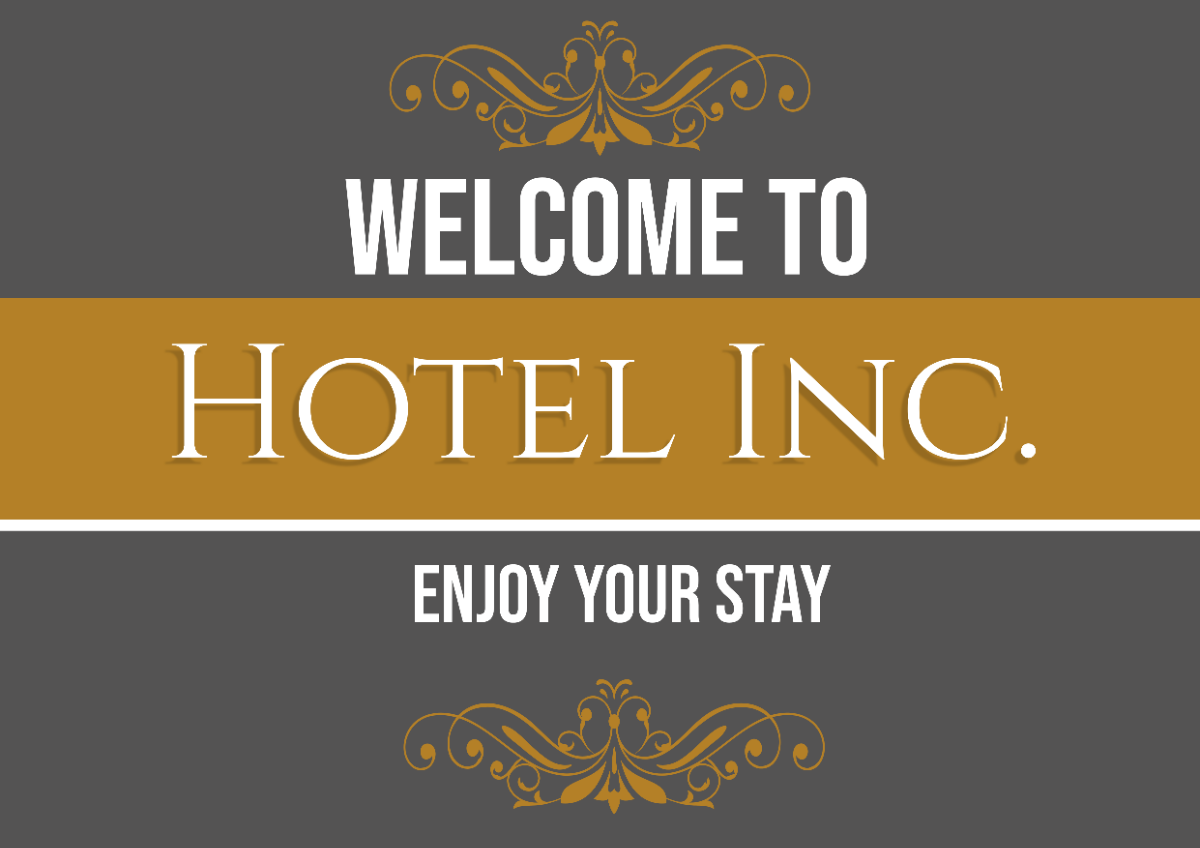 Hotel Welcome Signage Template