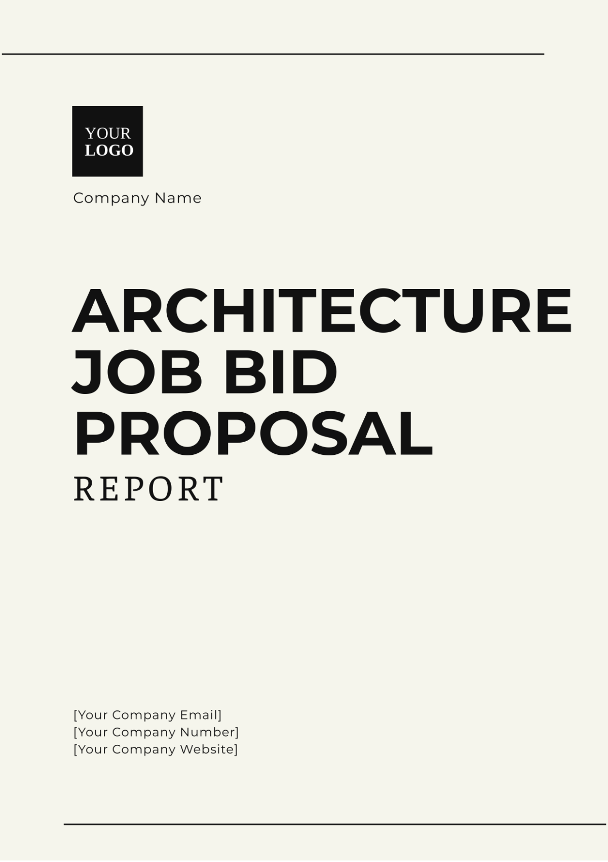 Free Architecture Job Bid Proposal Report Template to Edit Online Free Architecture Job Bid Proposal Report Template to Edit Online