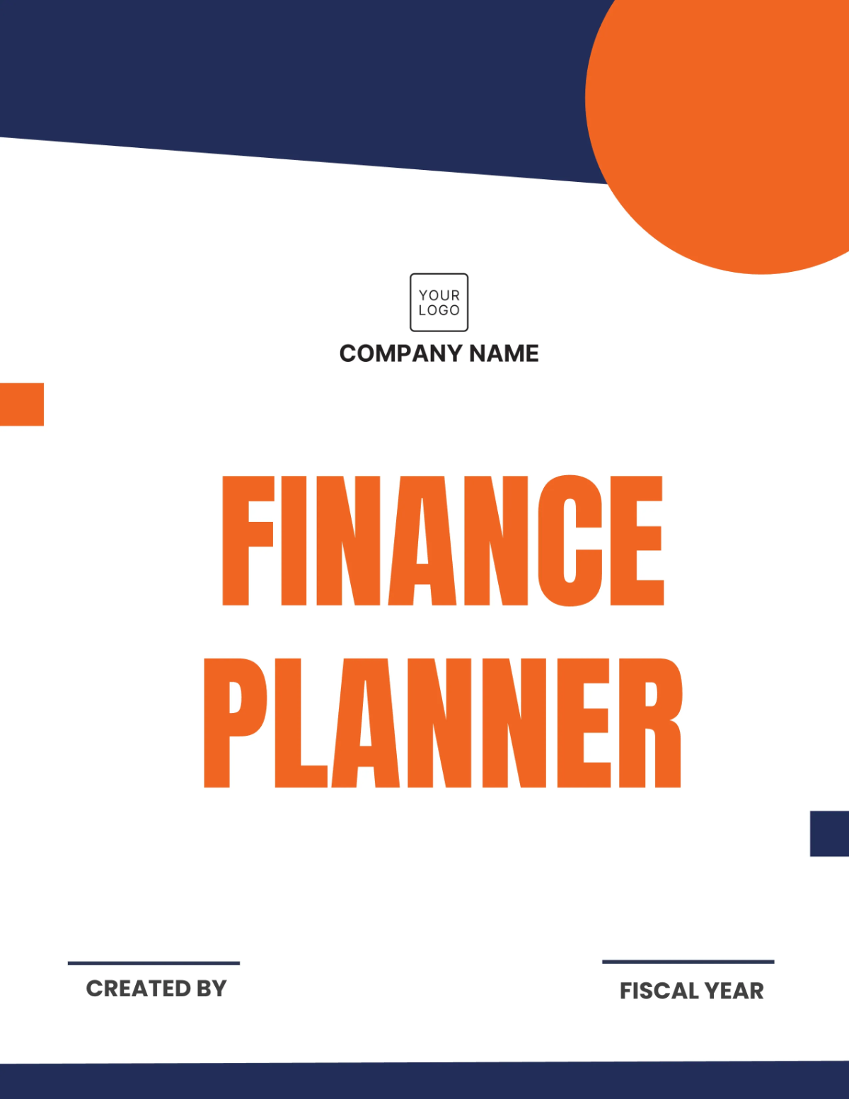 Accounting Finance Planner Template