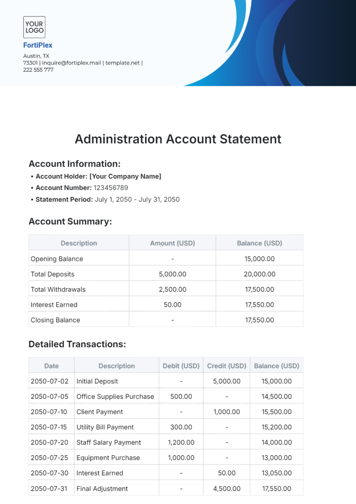 Free Administration Account Statement Outline Template to Edit Online Free Administration Account Statement Outline Template to Edit Online
