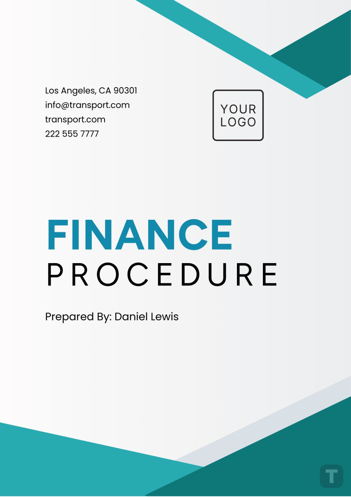 Finance Procedure Template