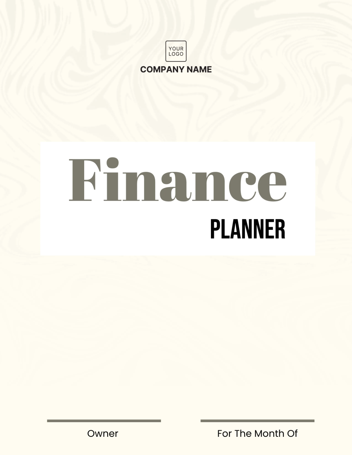 Finance Planner Template