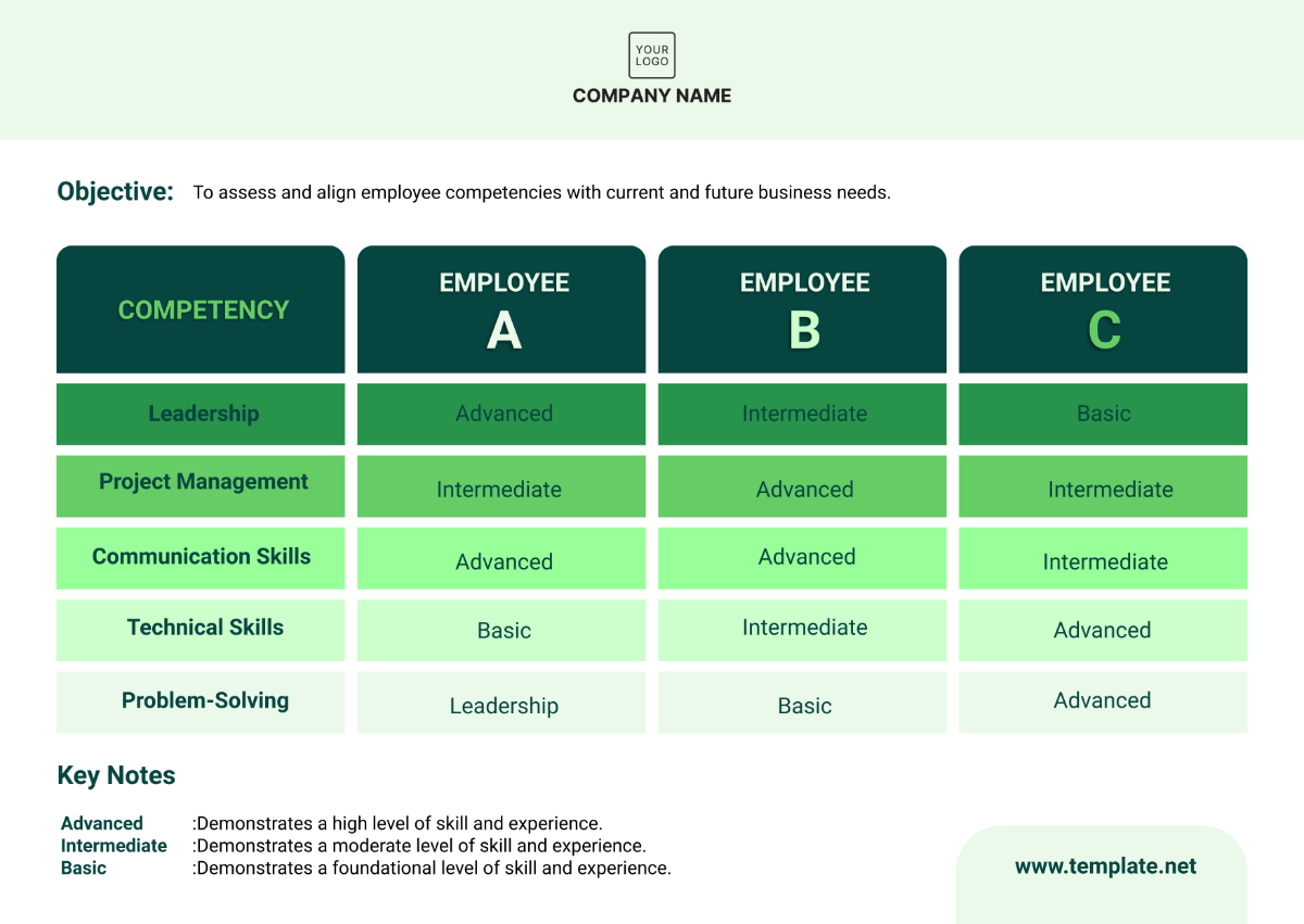 HR Matrix Template