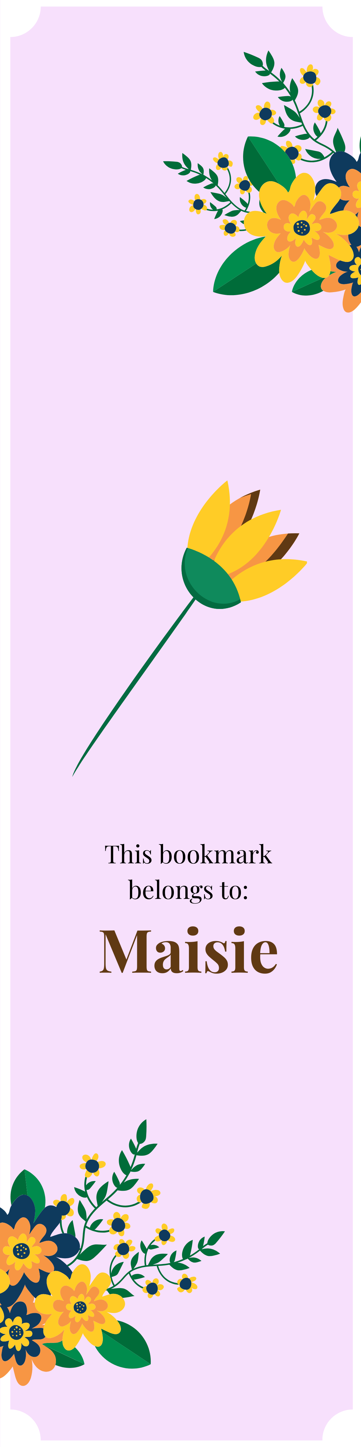 Free Floral Bookmark Template to Edit Online Free Floral Bookmark Template to Edit Online