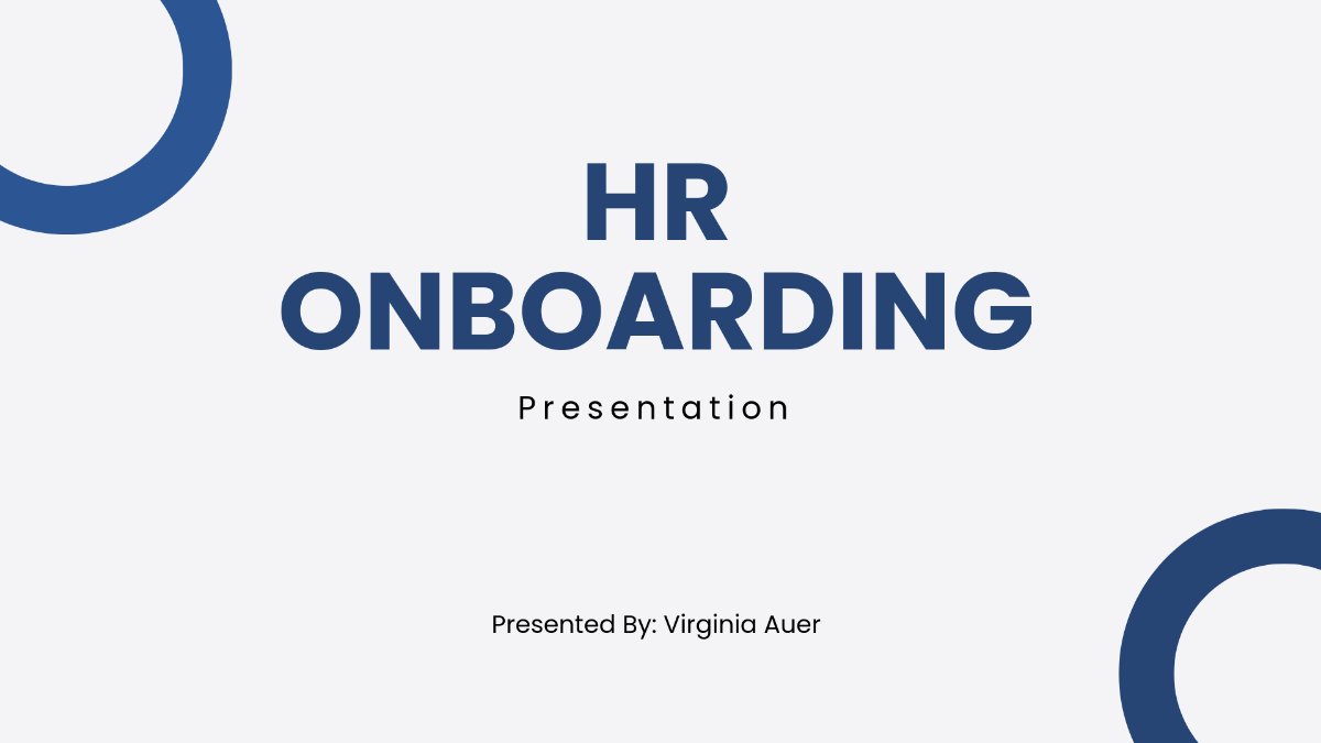 HR Onboarding Presentation Template