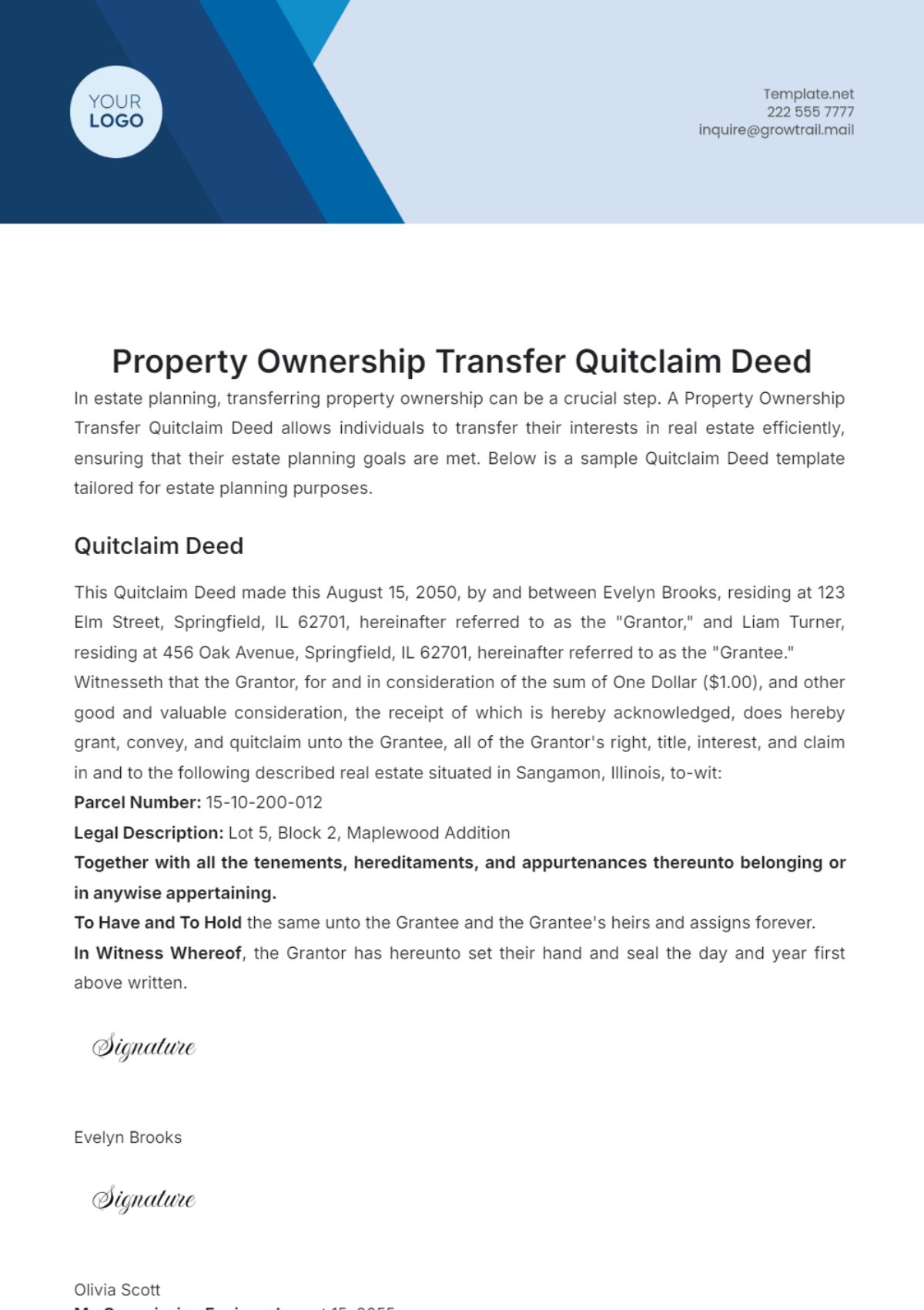 Free Property Ownership Transfer Quitclaim Deed Template to Edit Online Free Property Ownership Transfer Quitclaim Deed Template to Edit Online