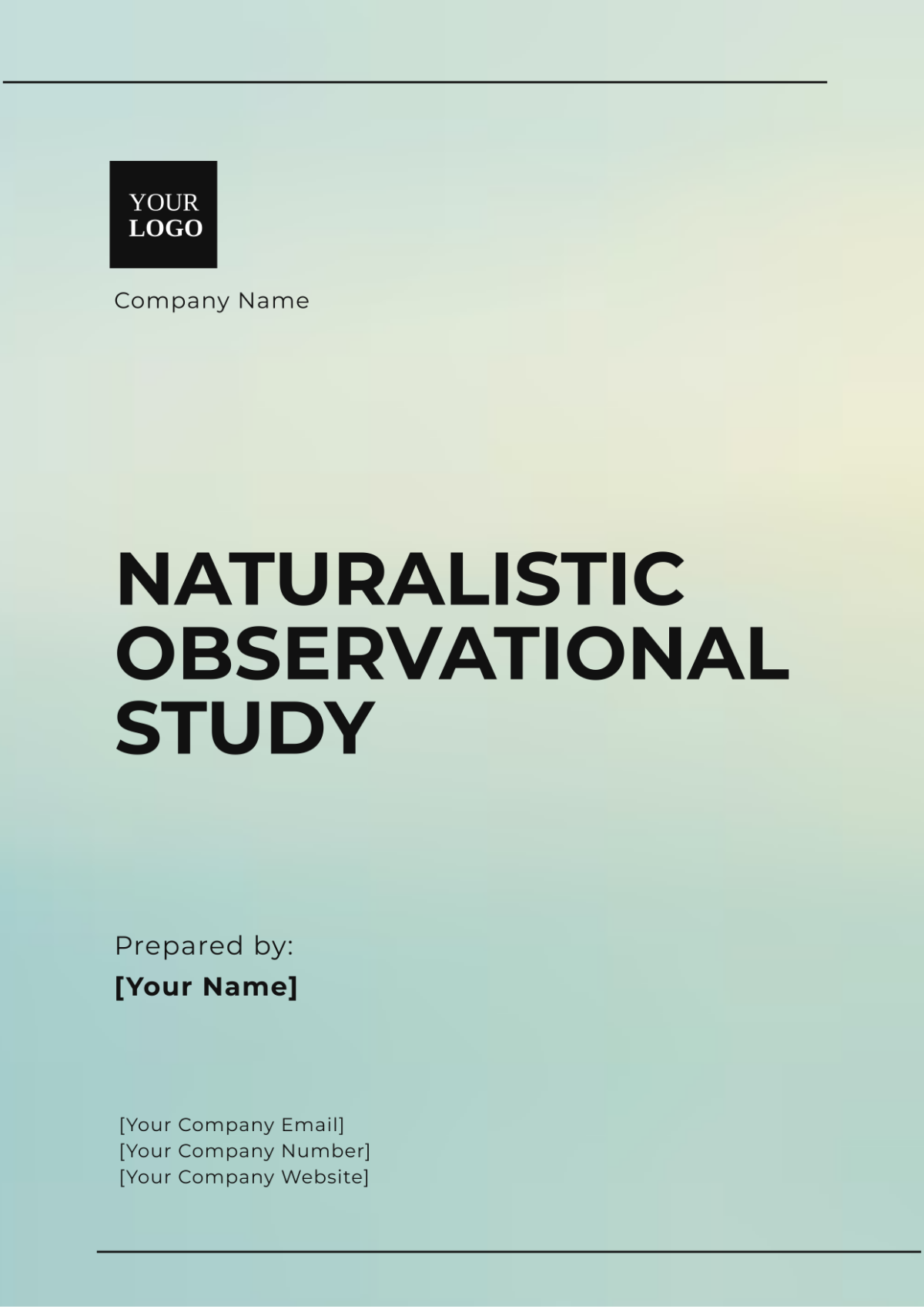 Free Naturalistic Observational Study Template to Edit Online Free Naturalistic Observational Study Template to Edit Online