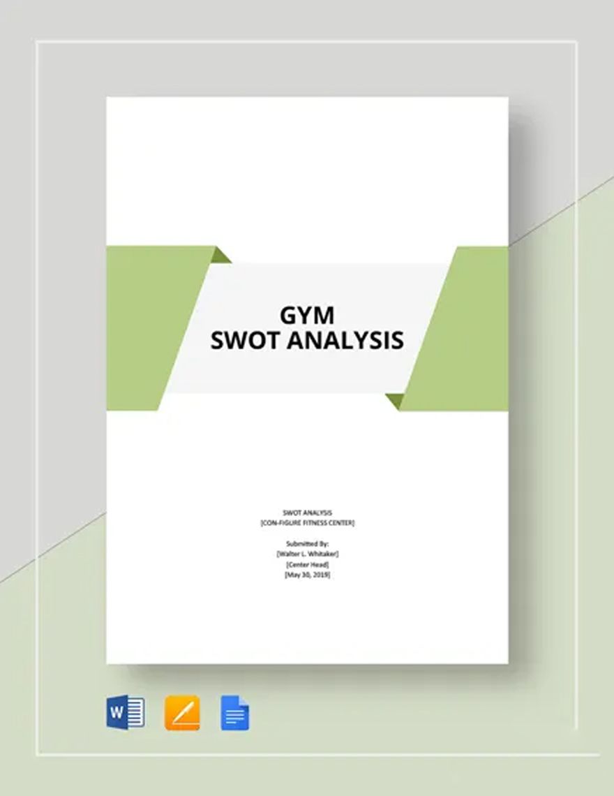 Gym SWOT Analysis Template in Pages, Word, Google Docs - Download | Template.net Gym SWOT Analysis Template in Pages, Word, Google Docs - Download | Template.net
