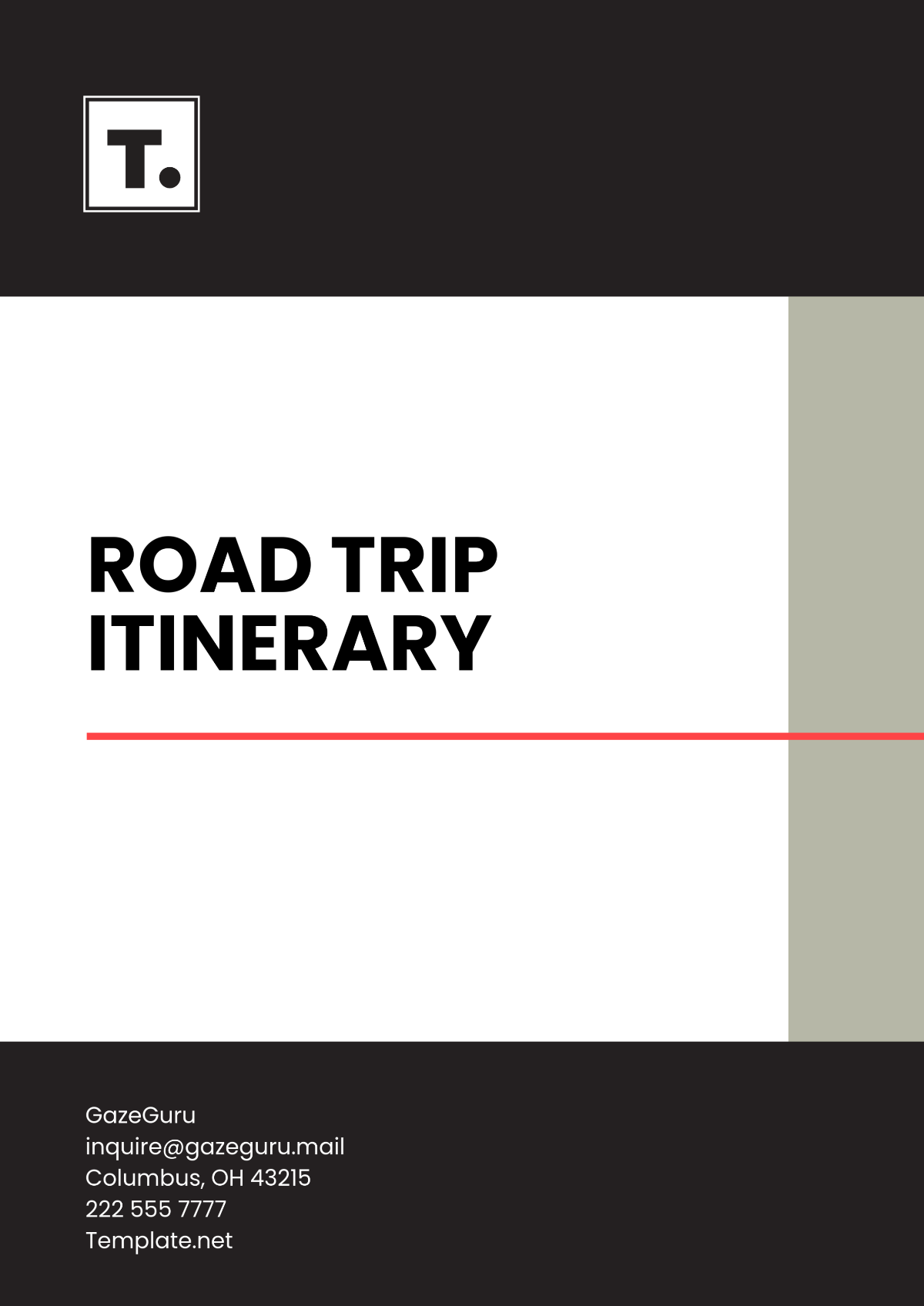 Free Road Trip Itinerary Template to Edit Online Free Road Trip Itinerary Template to Edit Online