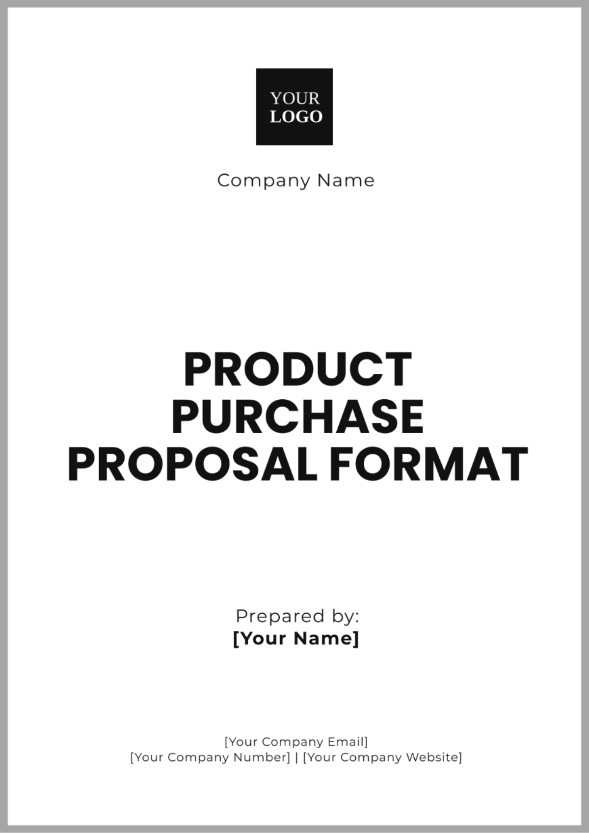 Free Product Purchase Proposal Format Template to Edit Online Free Product Purchase Proposal Format Template to Edit Online
