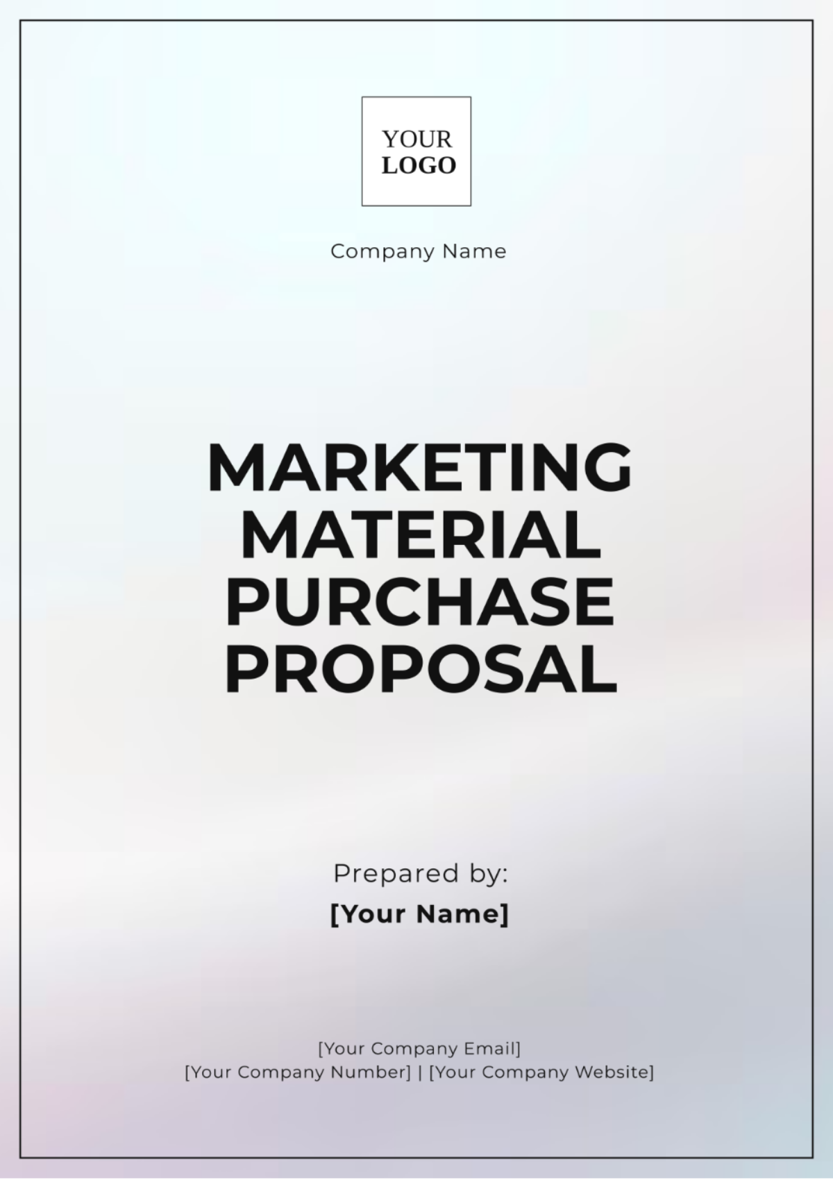 Free Marketing Material Purchase Proposal Template to Edit Online Free Marketing Material Purchase Proposal Template to Edit Online