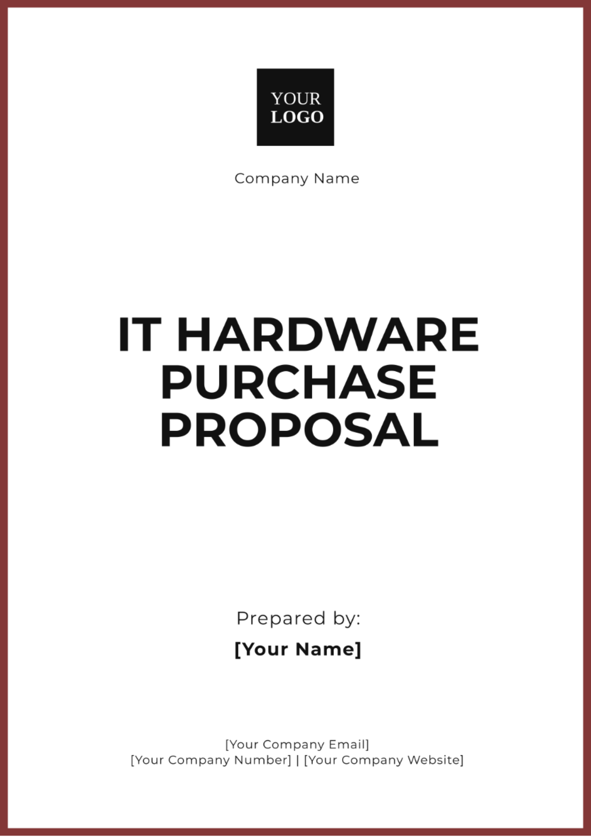 Free IT Hardware Purchase Proposal Template to Edit Online Free IT Hardware Purchase Proposal Template to Edit Online