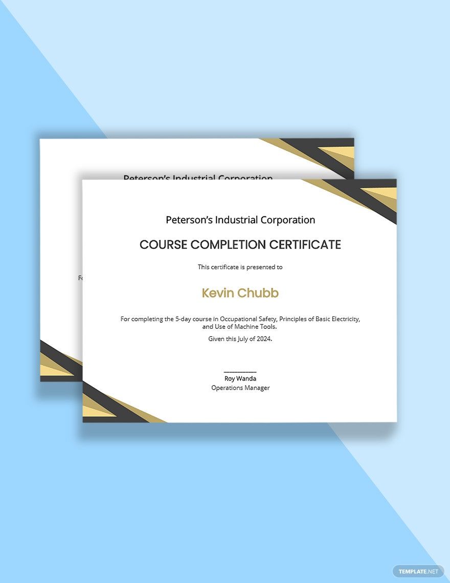 Course Completion Certificate Template in Word, Publisher, Google Docs - Download | Template.net Course Completion Certificate Template in Word, Publisher, Google Docs - Download | Template.net