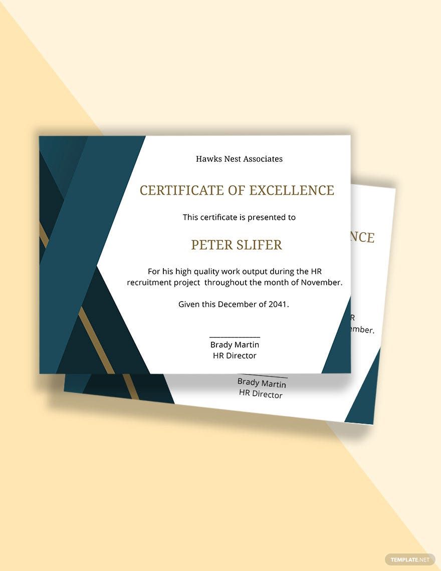 HR Quality Certificate Template in PSD, Word, Publisher, Google Docs, Pages - Download | Template.net HR Quality Certificate Template in PSD, Word, Publisher, Google Docs, Pages - Download | Template.net