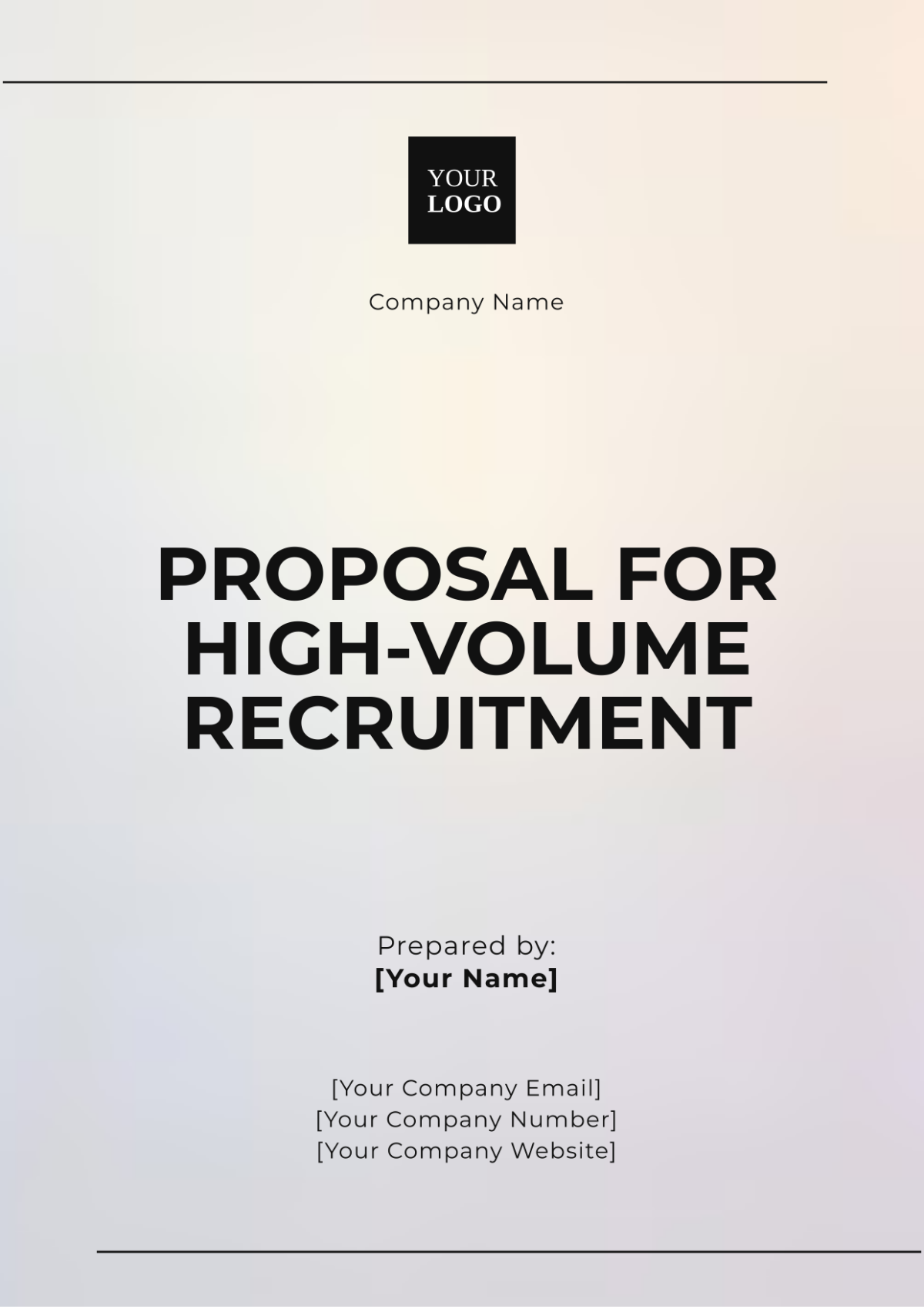 Free Proposal for High-Volume Recruitment Template to Edit Online Free Proposal for High-Volume Recruitment Template to Edit Online