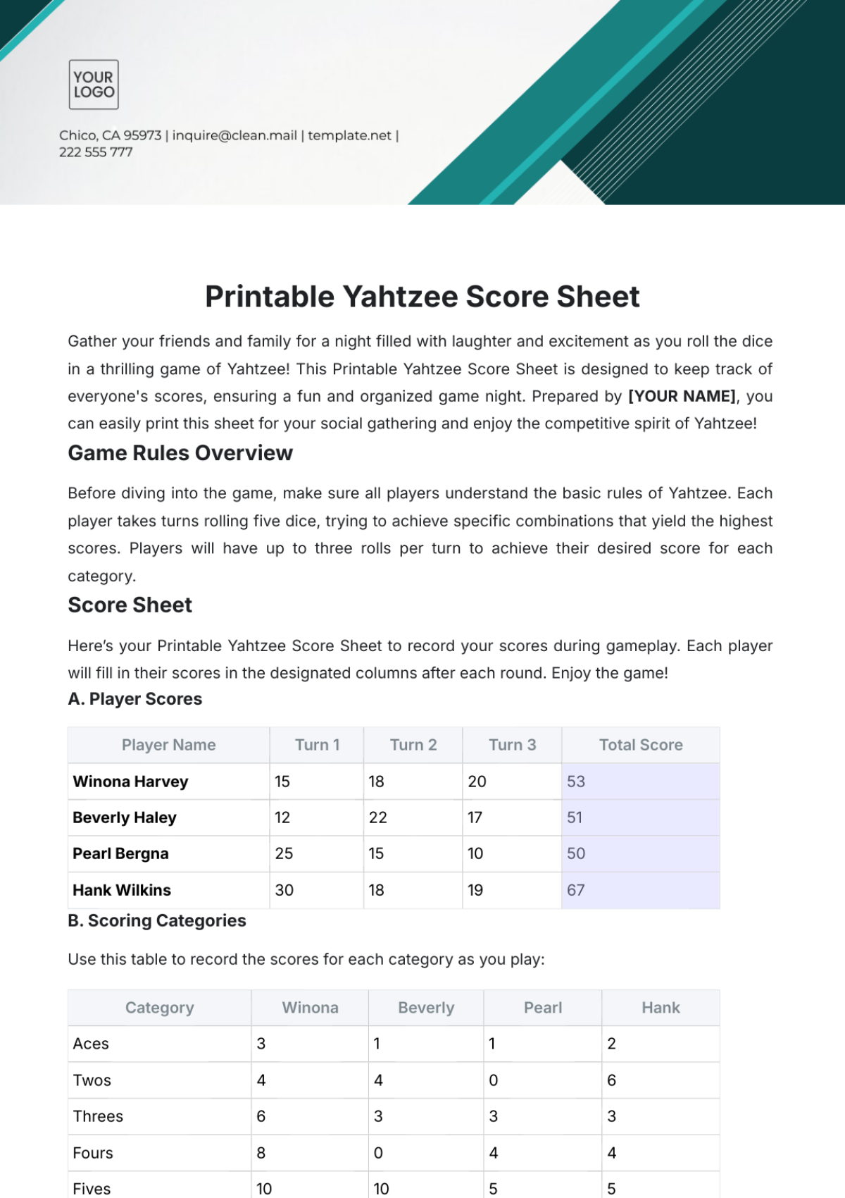 Free Printable Yahtzee Score Sheet Template to Edit Online Free Printable Yahtzee Score Sheet Template to Edit Online