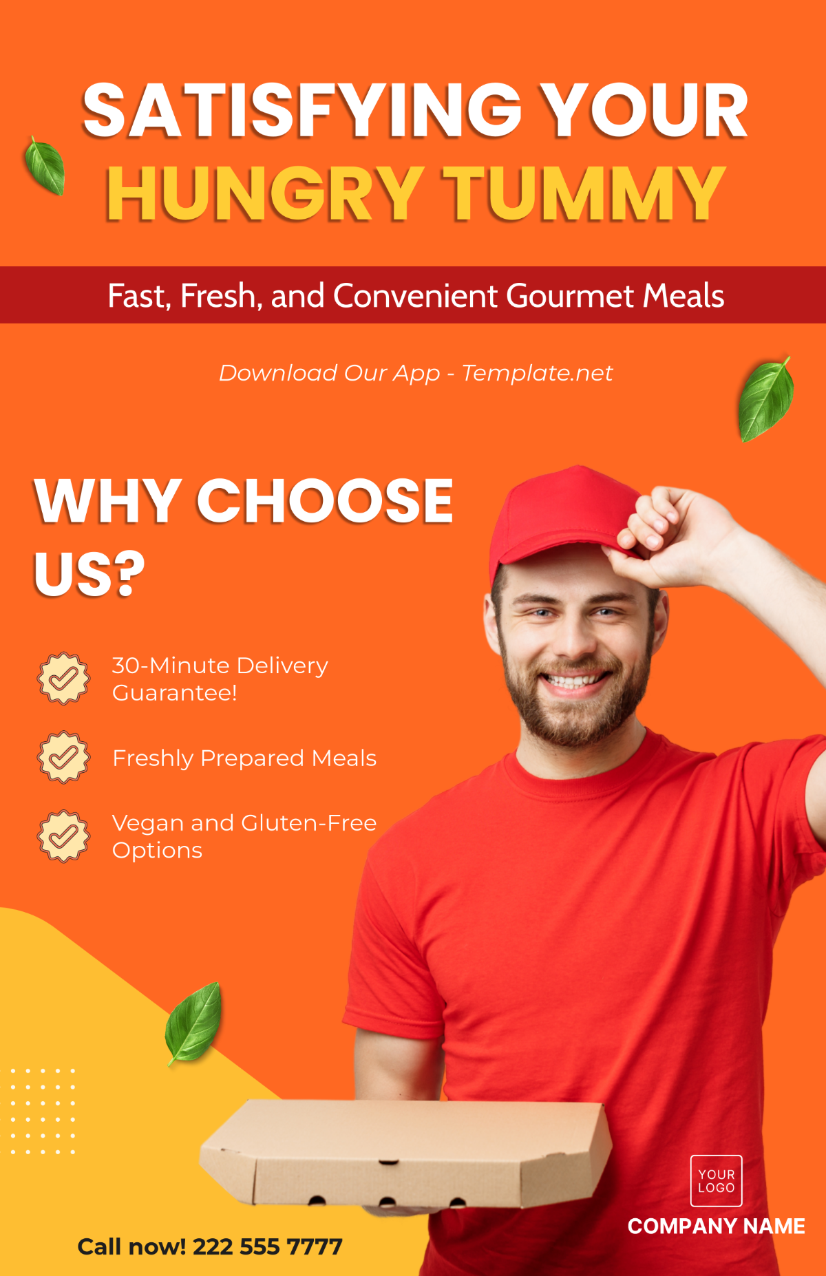 Free Food Delivery Poster Template to Edit Online Free Food Delivery Poster Template to Edit Online