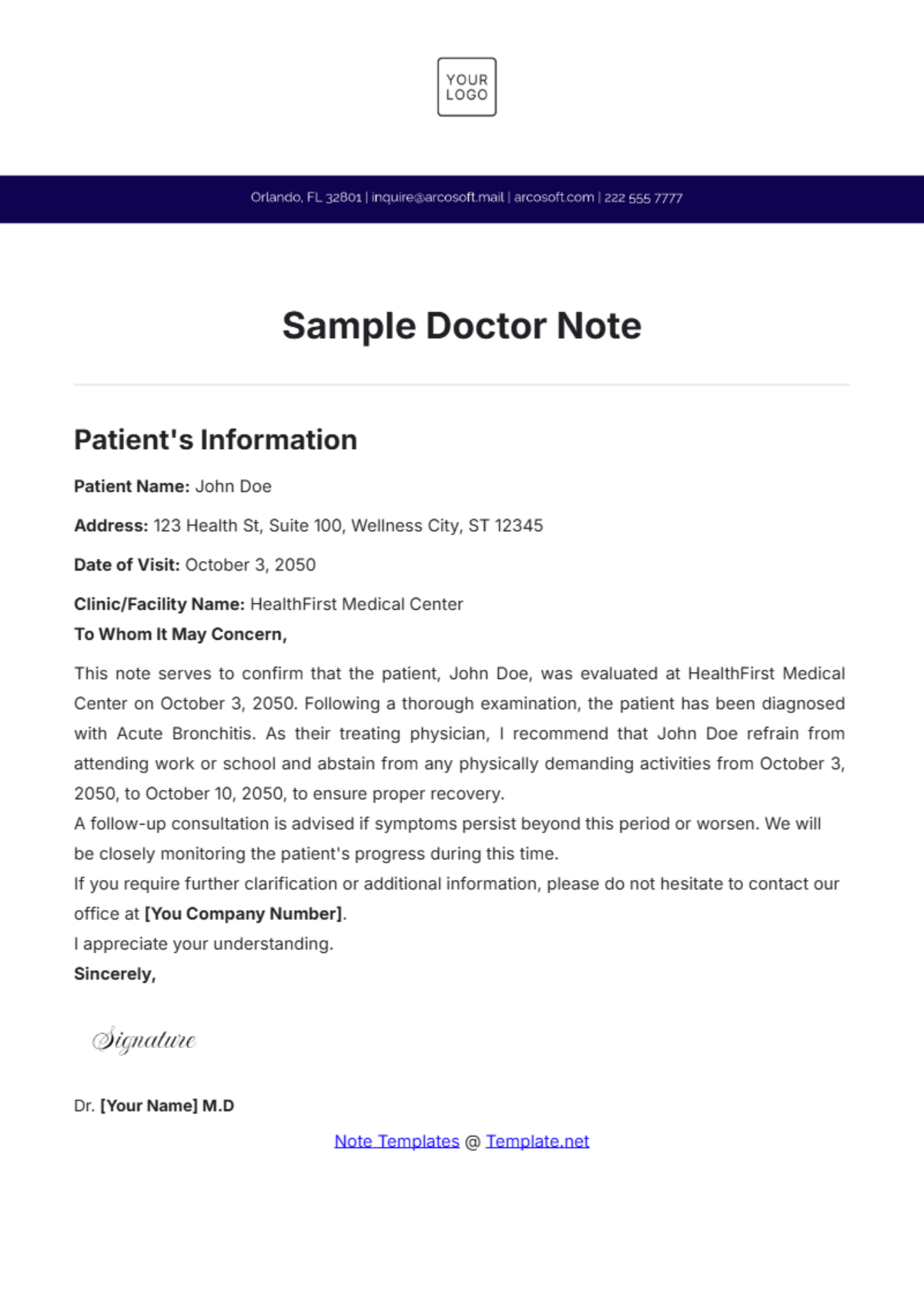 Free Sample Doctor Note Template to Edit Online Free Sample Doctor Note Template to Edit Online