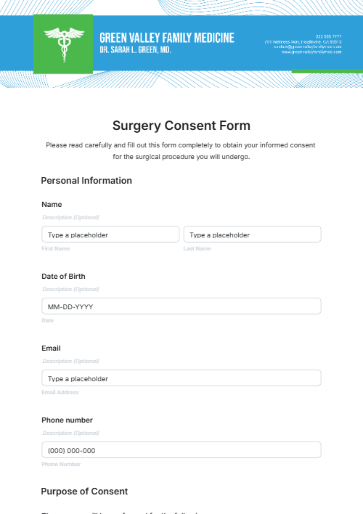 Free Surgery Consent Form Template to Edit Online Free Surgery Consent Form Template to Edit Online