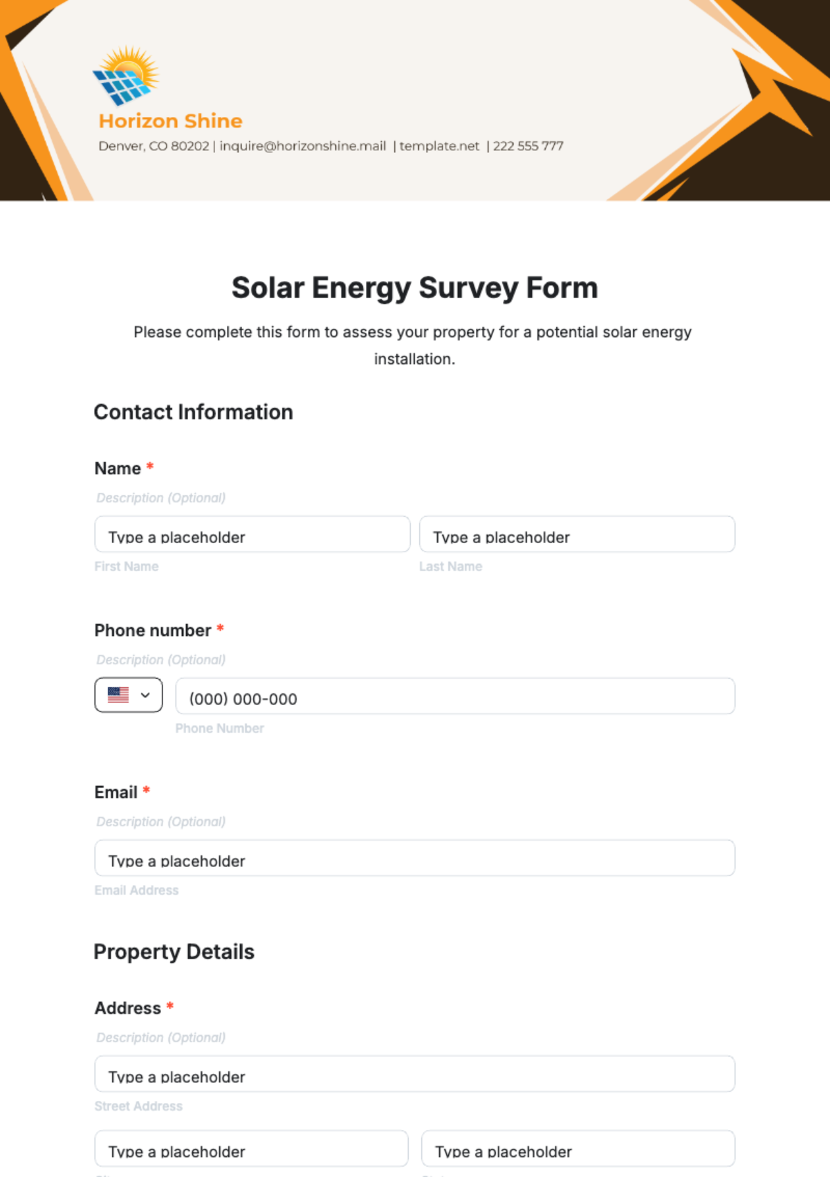 Free Solar Energy Survey Form Template to Edit Online Free Solar Energy Survey Form Template to Edit Online