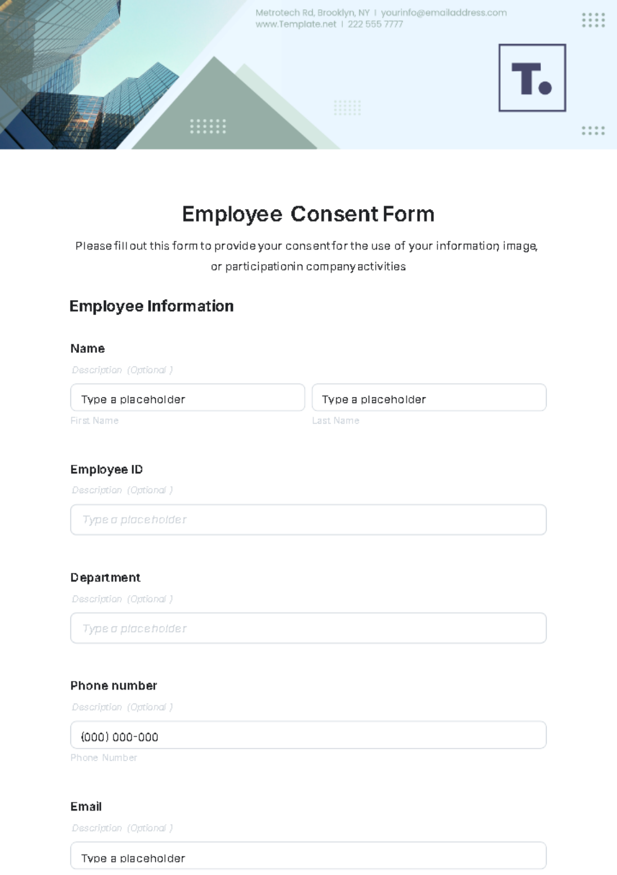 Free Employee Consent Form Template to Edit Online Free Employee Consent Form Template to Edit Online