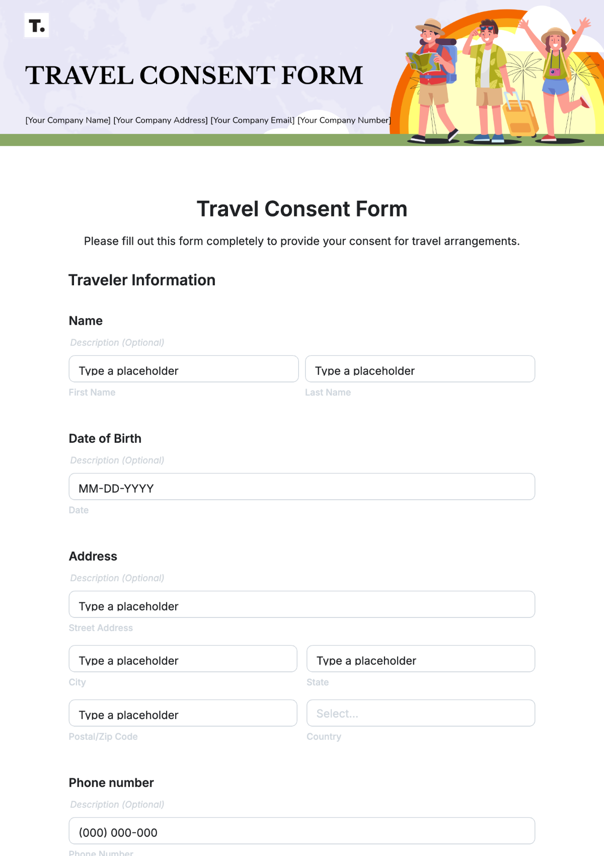 Free Travel Consent Form Template to Edit Online Free Travel Consent Form Template to Edit Online