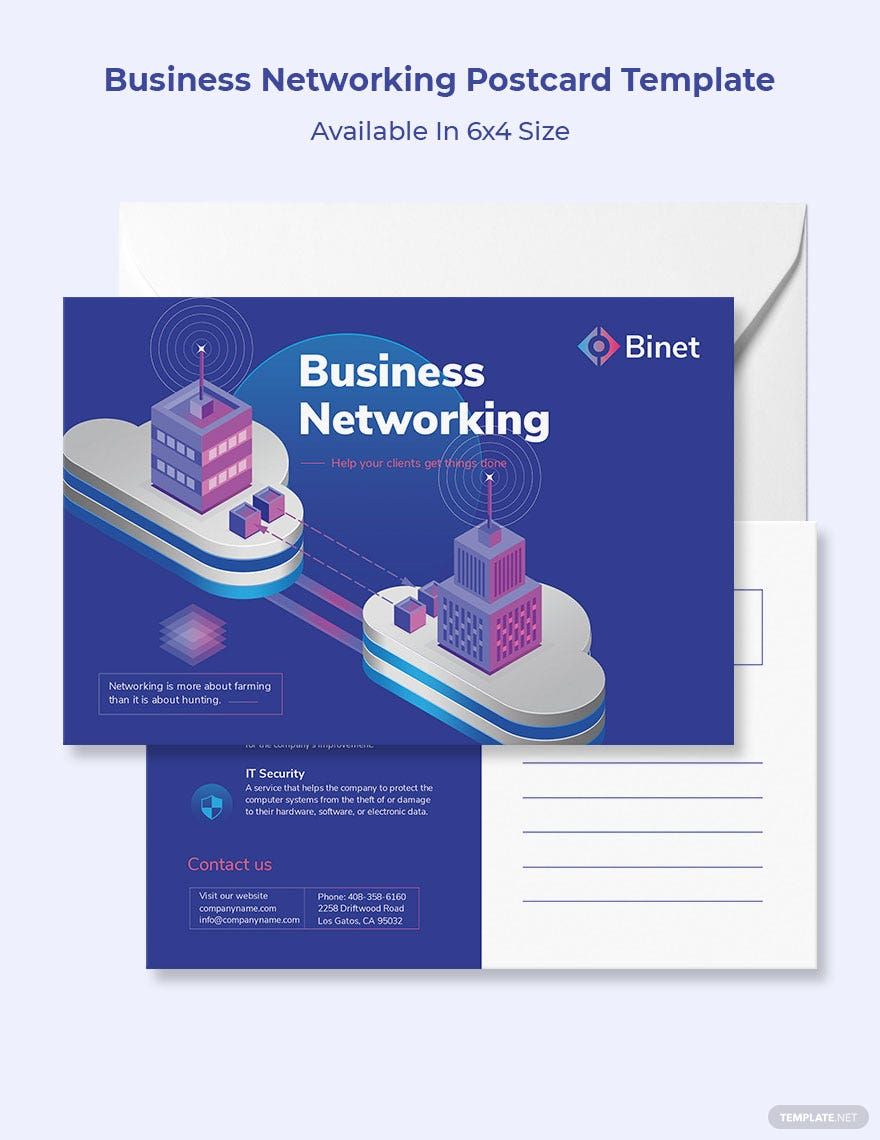 Business Networking Postcard Template Business Networking Postcard Template