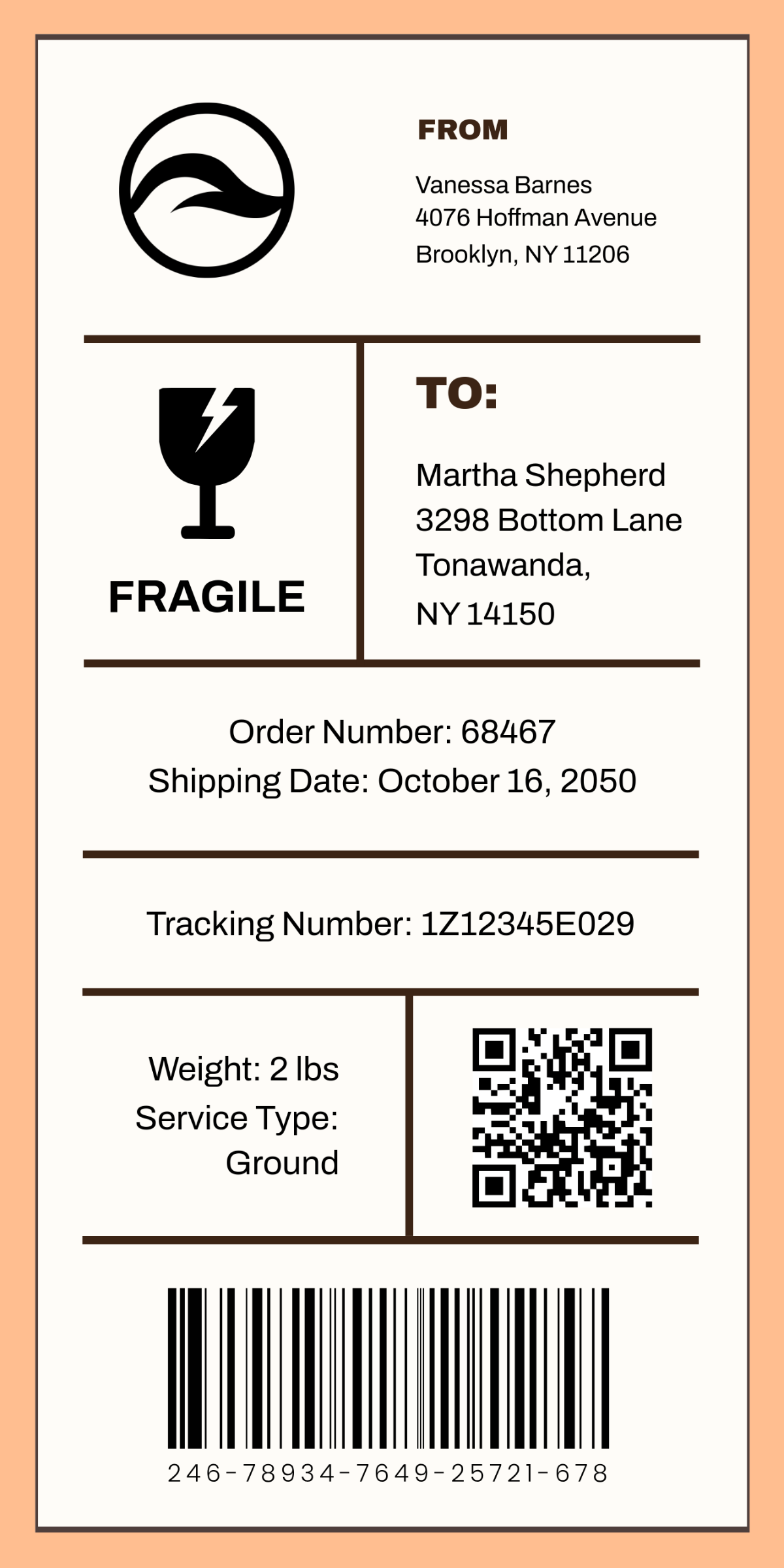 2x4 Shipping Label Template