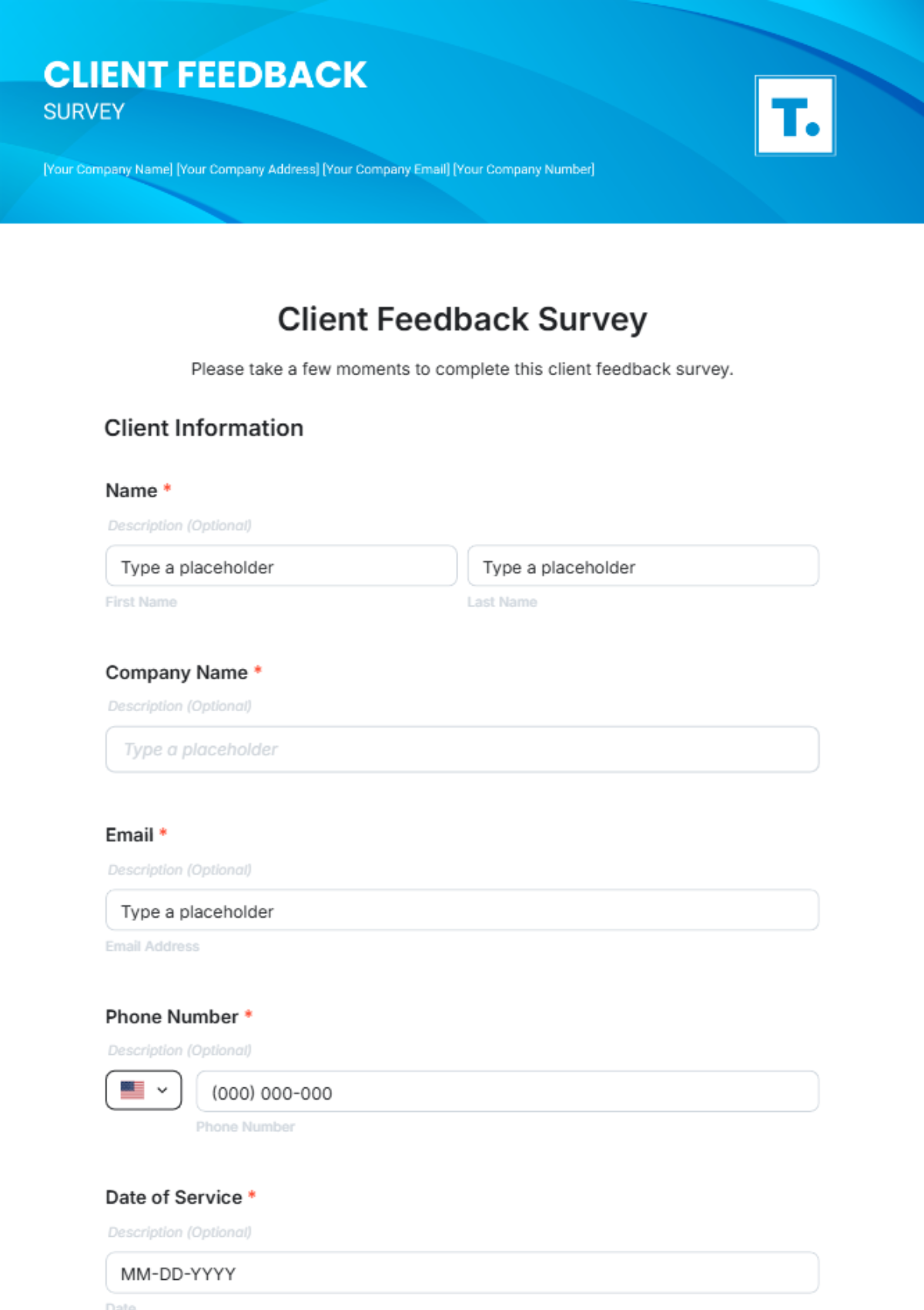 Free Client Feedback Survey Template to Edit Online Free Client Feedback Survey Template to Edit Online