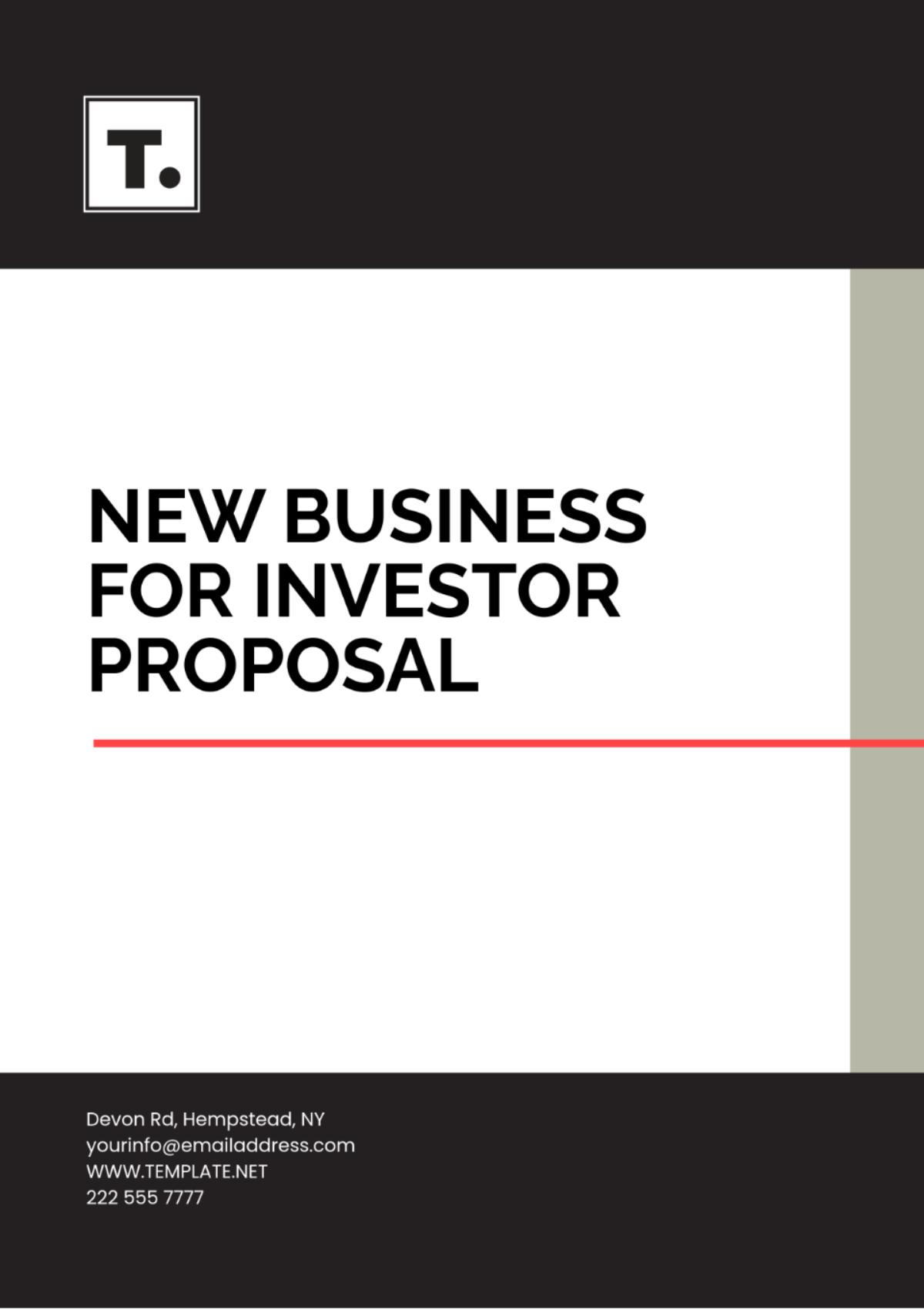 Free New Business for Investor Proposal Template to Edit Online Free New Business for Investor Proposal Template to Edit Online