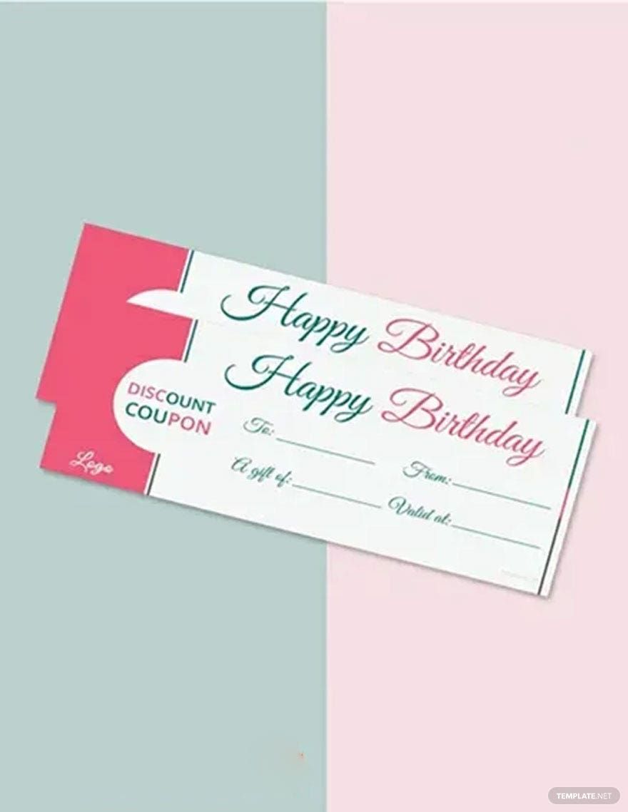 Blank Birthday Coupon Template Blank Birthday Coupon Template