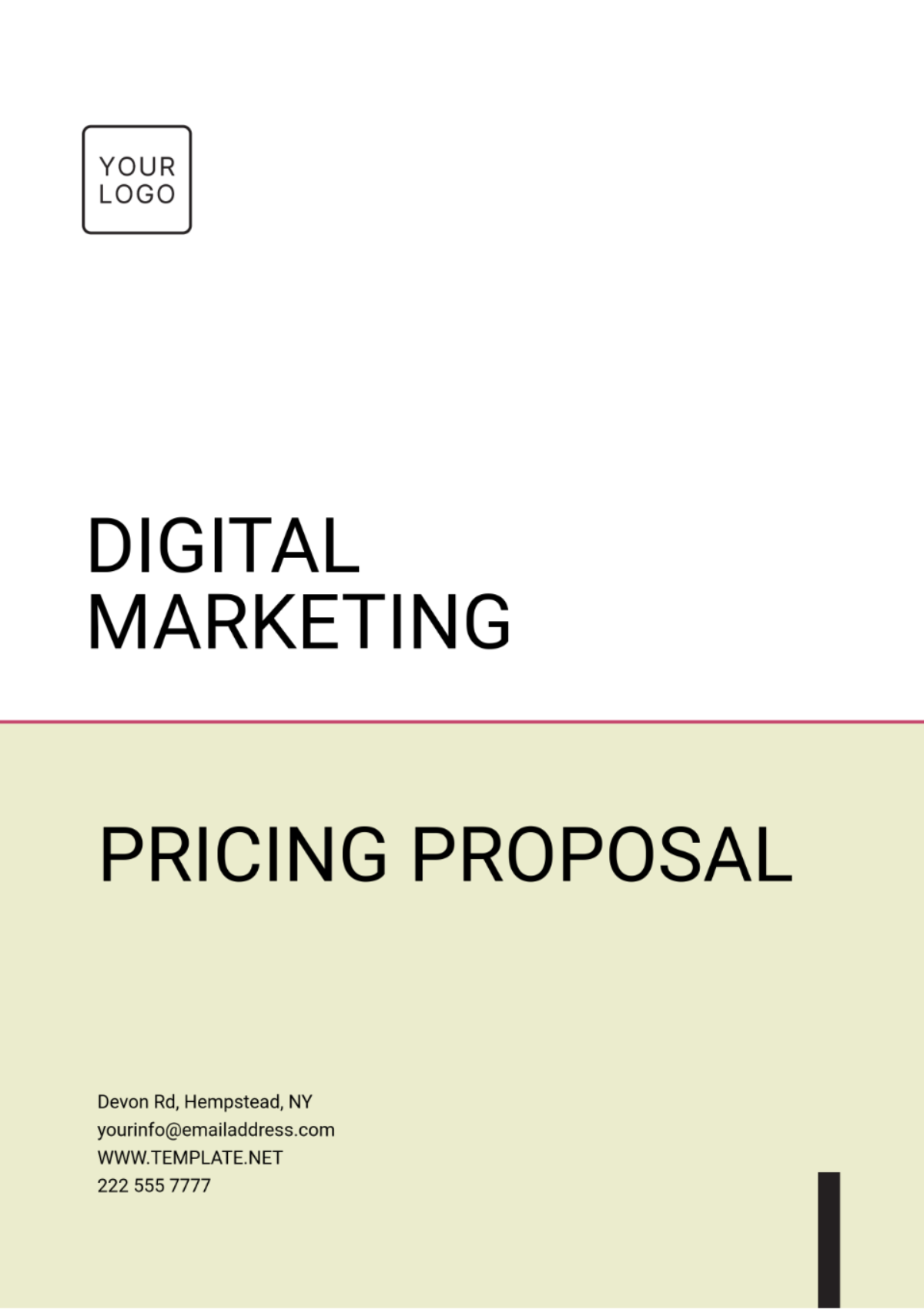 Free Digital Marketing Pricing Proposal Template to Edit Online Free Digital Marketing Pricing Proposal Template to Edit Online