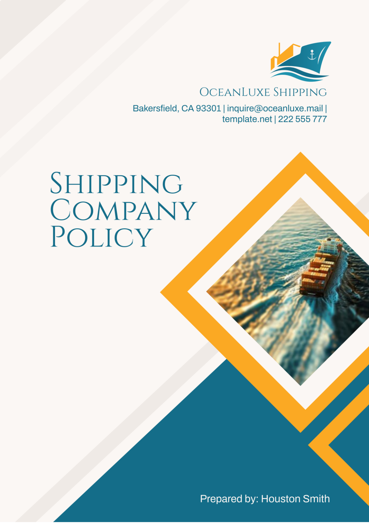 Shipping Company Policy Template