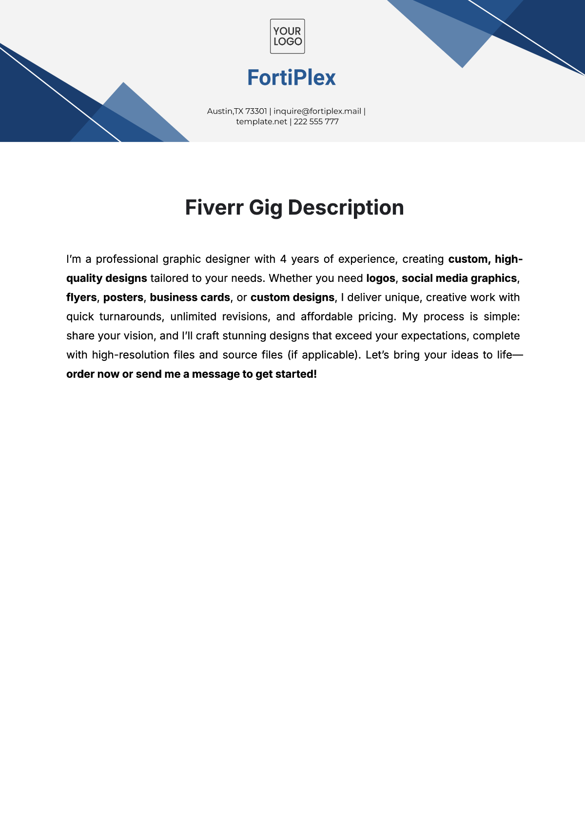 Free Fiverr Gig Description Template to Edit Online Free Fiverr Gig Description Template to Edit Online
