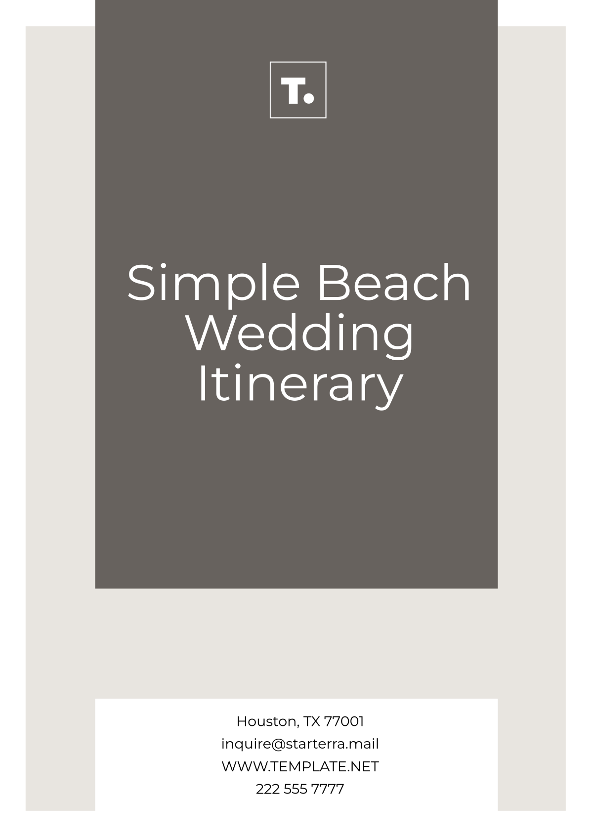 Free Simple Beach Wedding Itinerary Template to Edit Online Free Simple Beach Wedding Itinerary Template to Edit Online