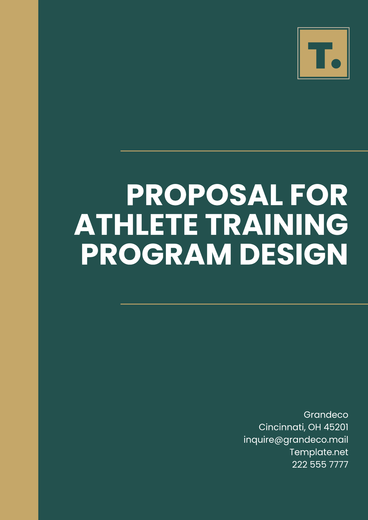 Free Athlete Training Program Proposal Design Template to Edit Online Free Athlete Training Program Proposal Design Template to Edit Online