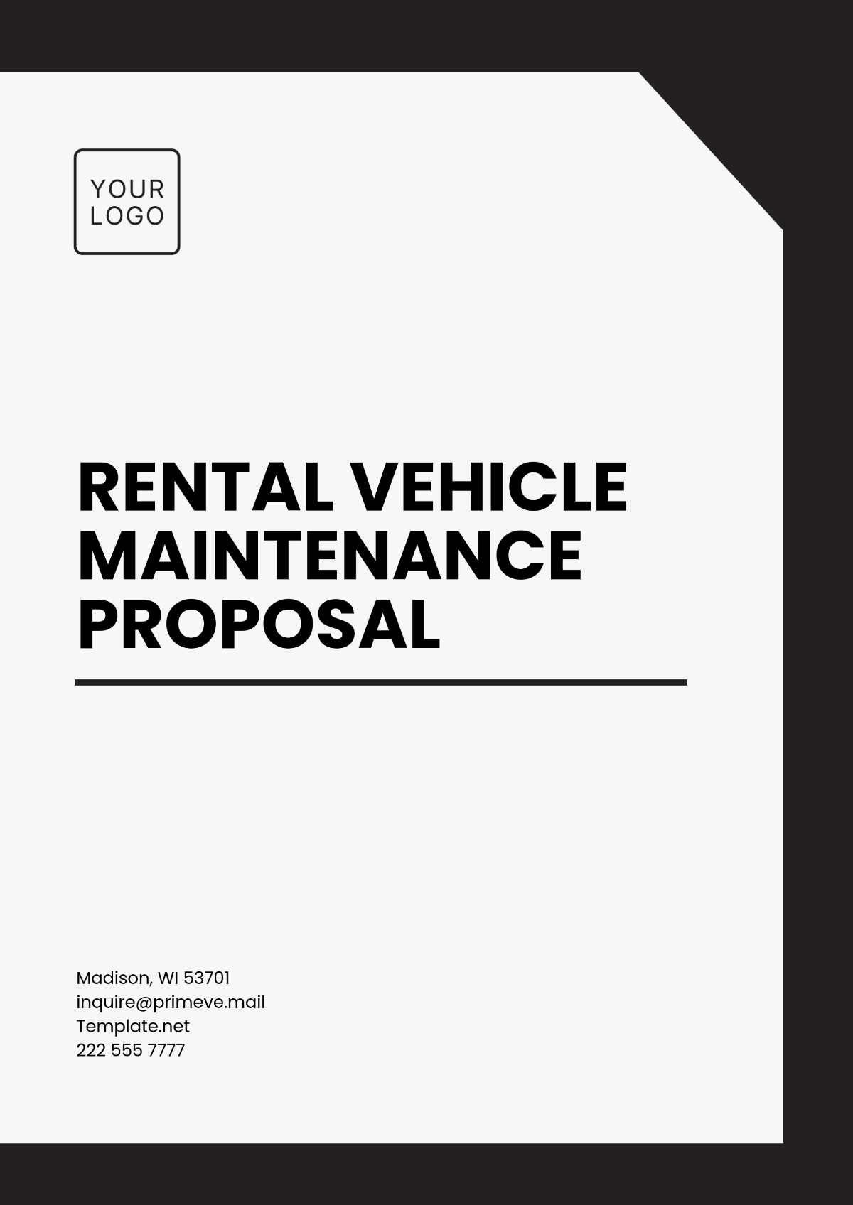 Free Rental Vehicle Maintenance Proposal Template to Edit Online Free Rental Vehicle Maintenance Proposal Template to Edit Online
