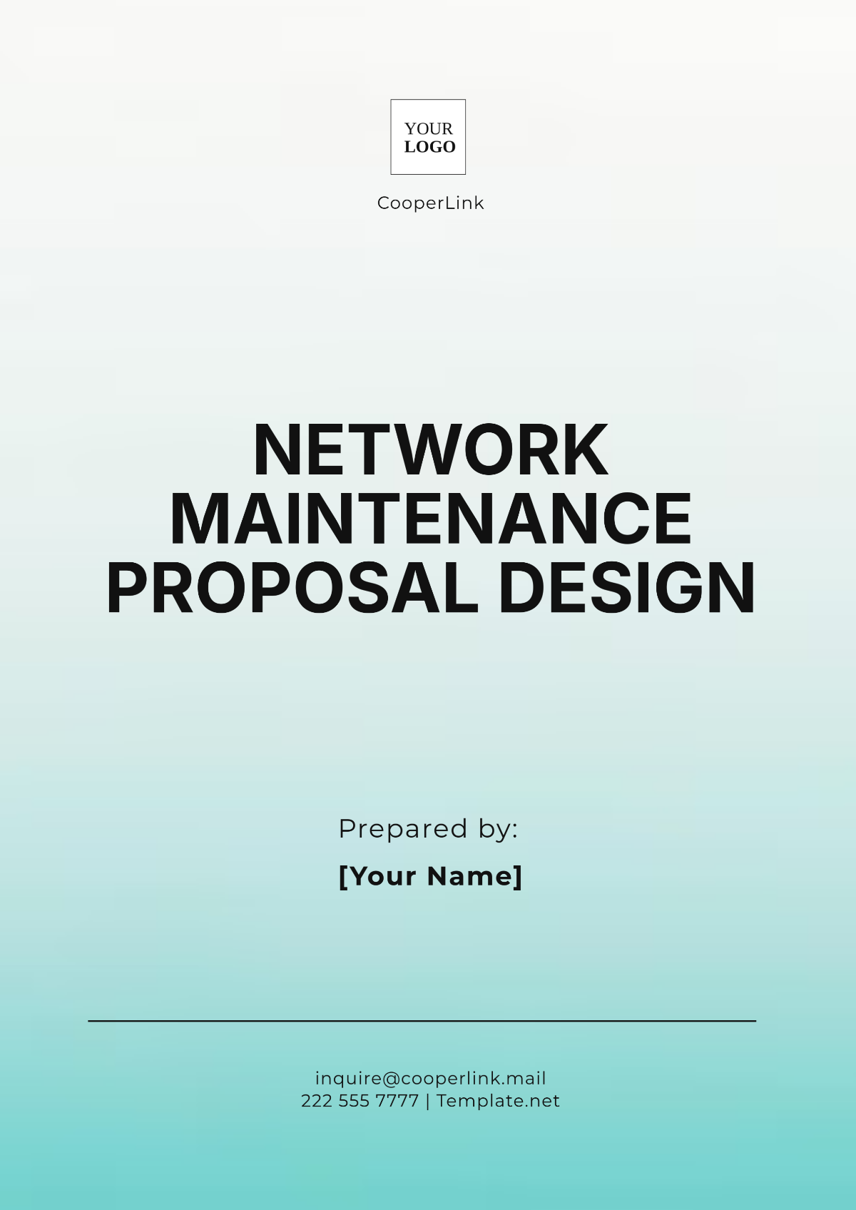 Free Network Maintenance Proposal Design Template to Edit Online Free Network Maintenance Proposal Design Template to Edit Online