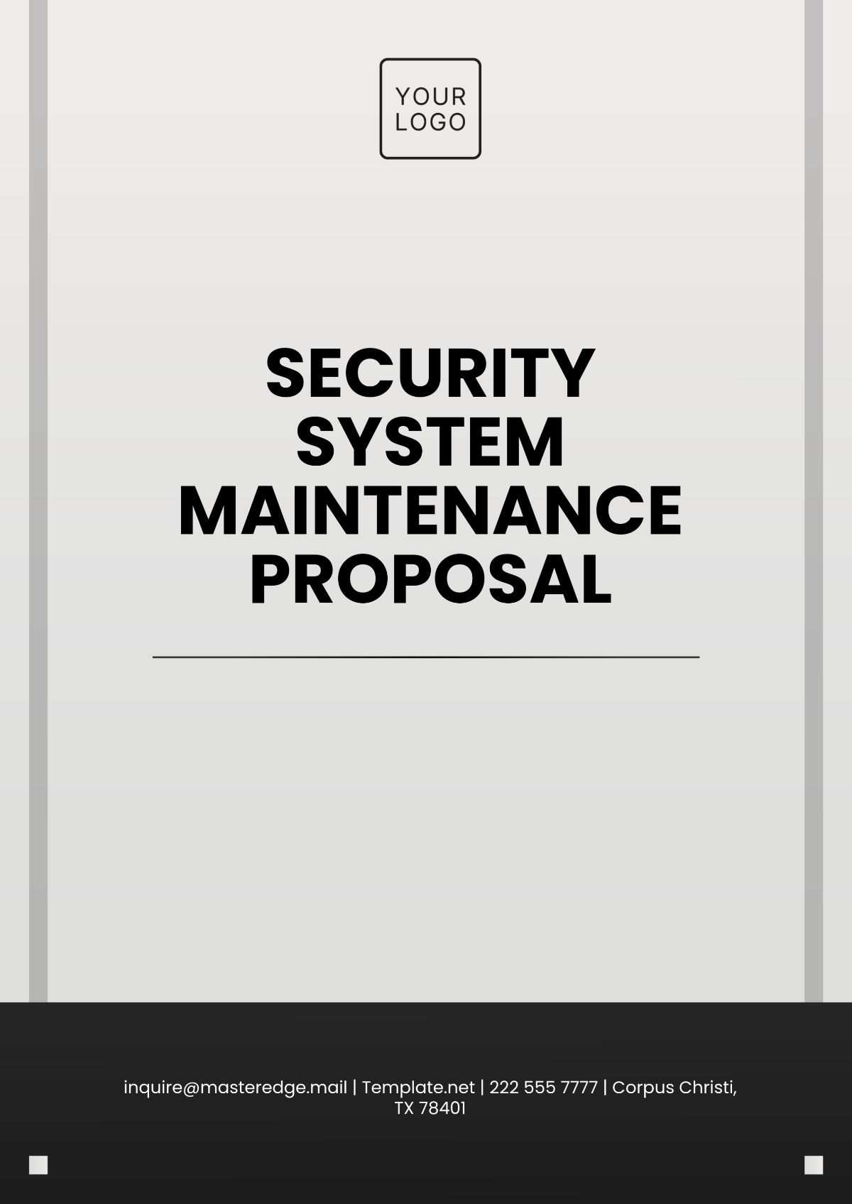 Free Security System Maintenance Proposal Template to Edit Online Free Security System Maintenance Proposal Template to Edit Online