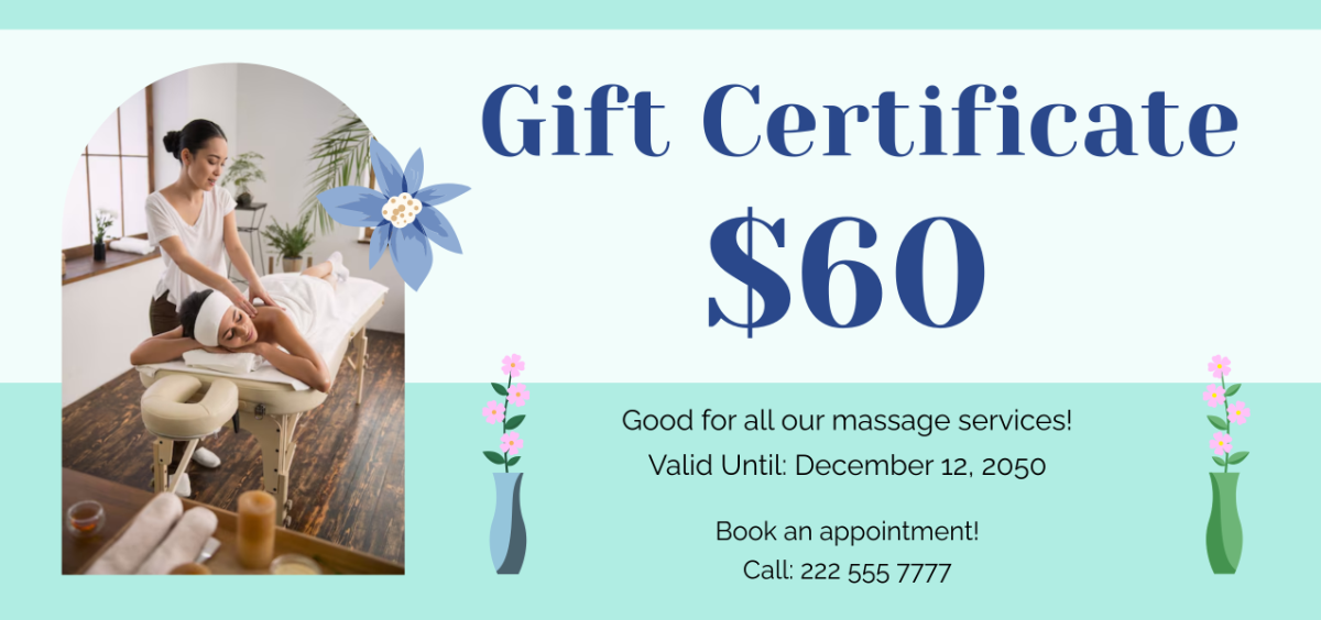 Free Editable Spa Gift Certificate Template to Edit Online Free Editable Spa Gift Certificate Template to Edit Online