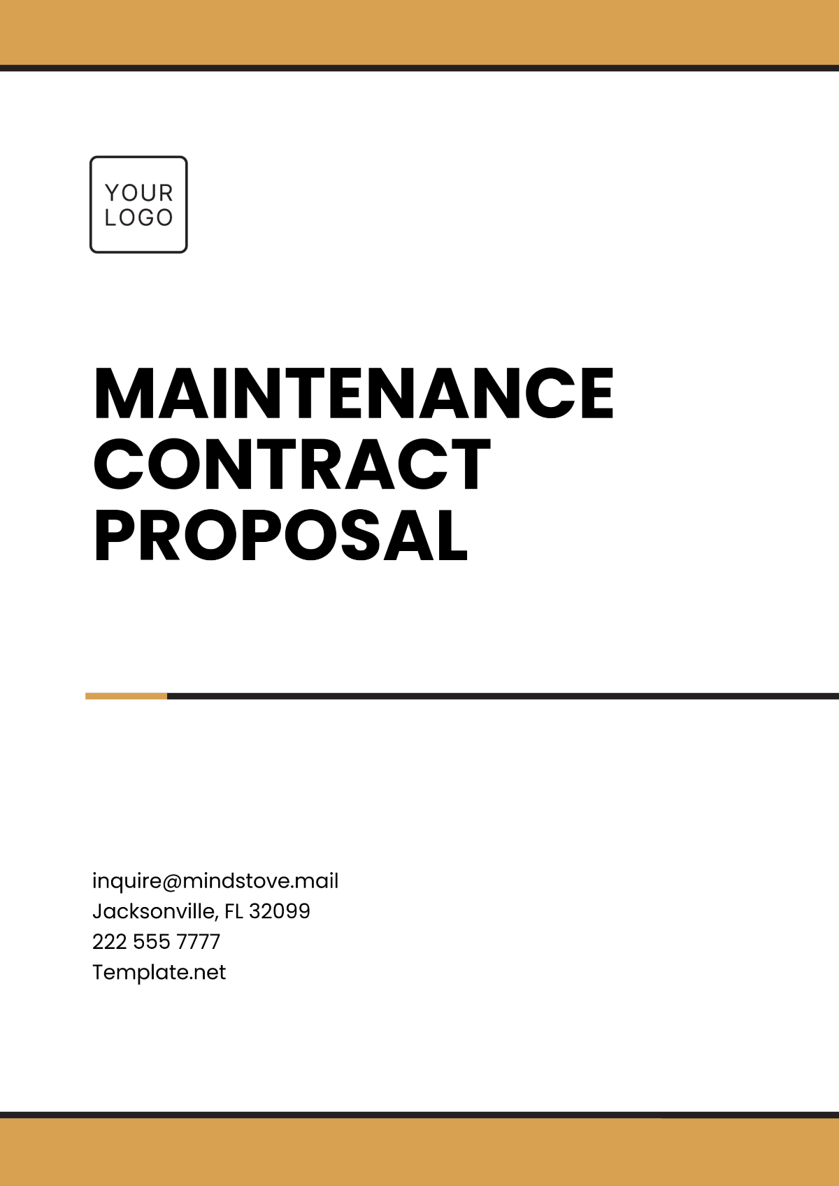 Free Maintenance Contract Proposal Template to Edit Online Free Maintenance Contract Proposal Template to Edit Online